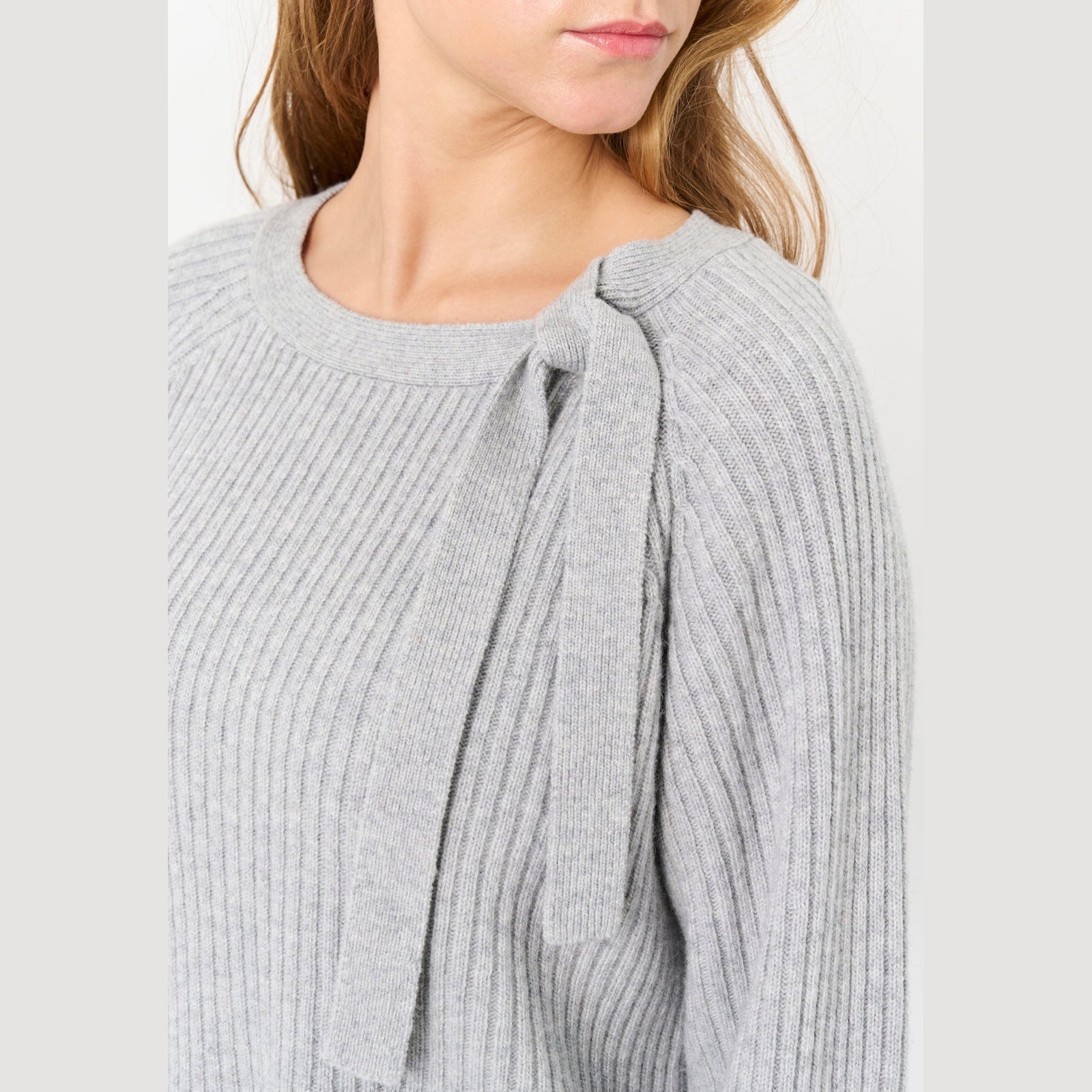 Lind LiMonica Knit Pullover 9450 LIGHT GREY MELANGE