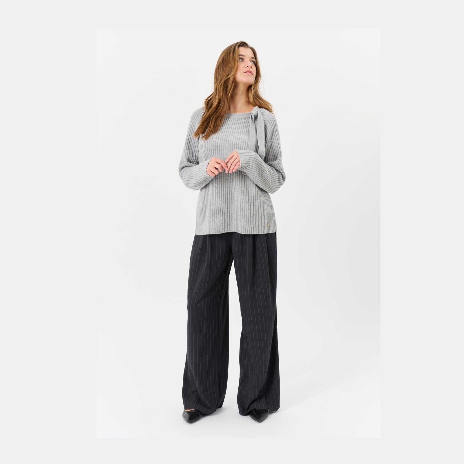 Lind LiMonica Knit Pullover 9450 LIGHT GREY MELANGE