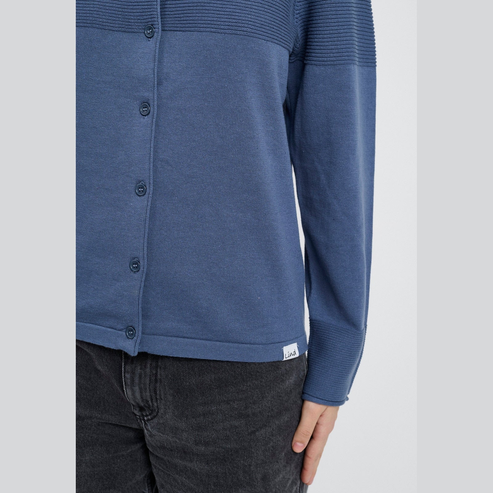 Lind LiPearl Knit Cardigan 5050 Dusty blue