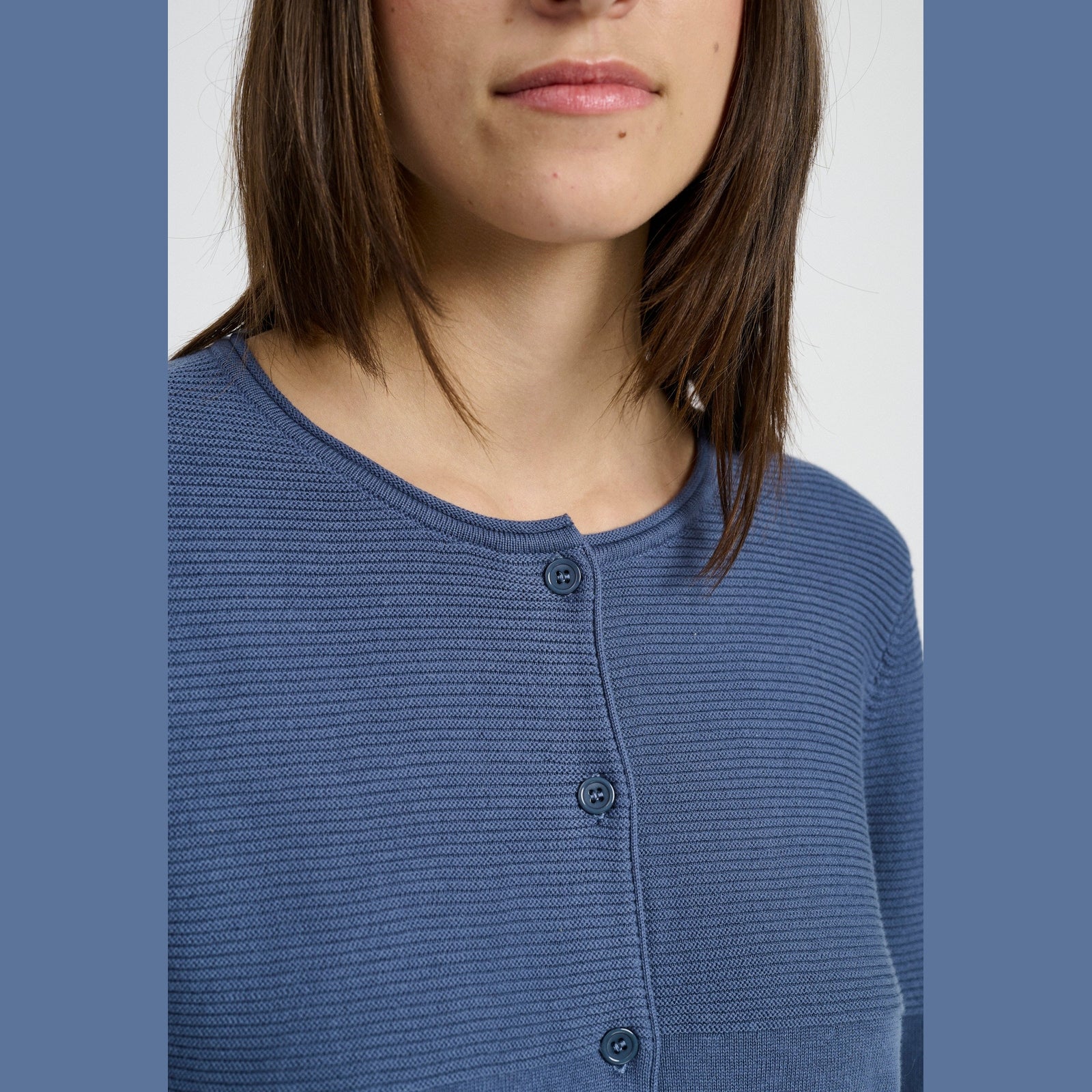 Lind LiPearl Knit Cardigan 5050 Dusty blue