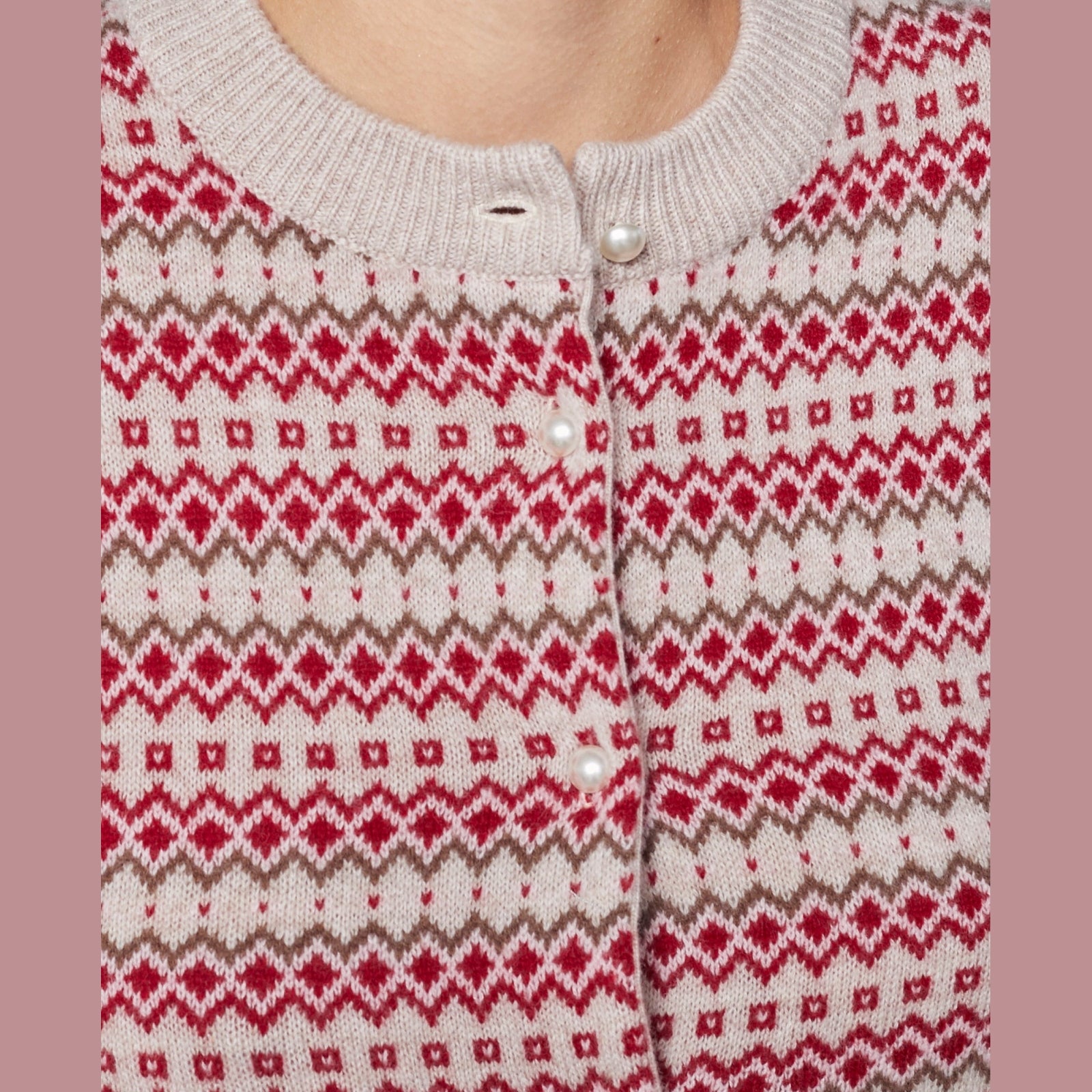 Lind LiSille Knit Cardigan 2510 Norwegian red