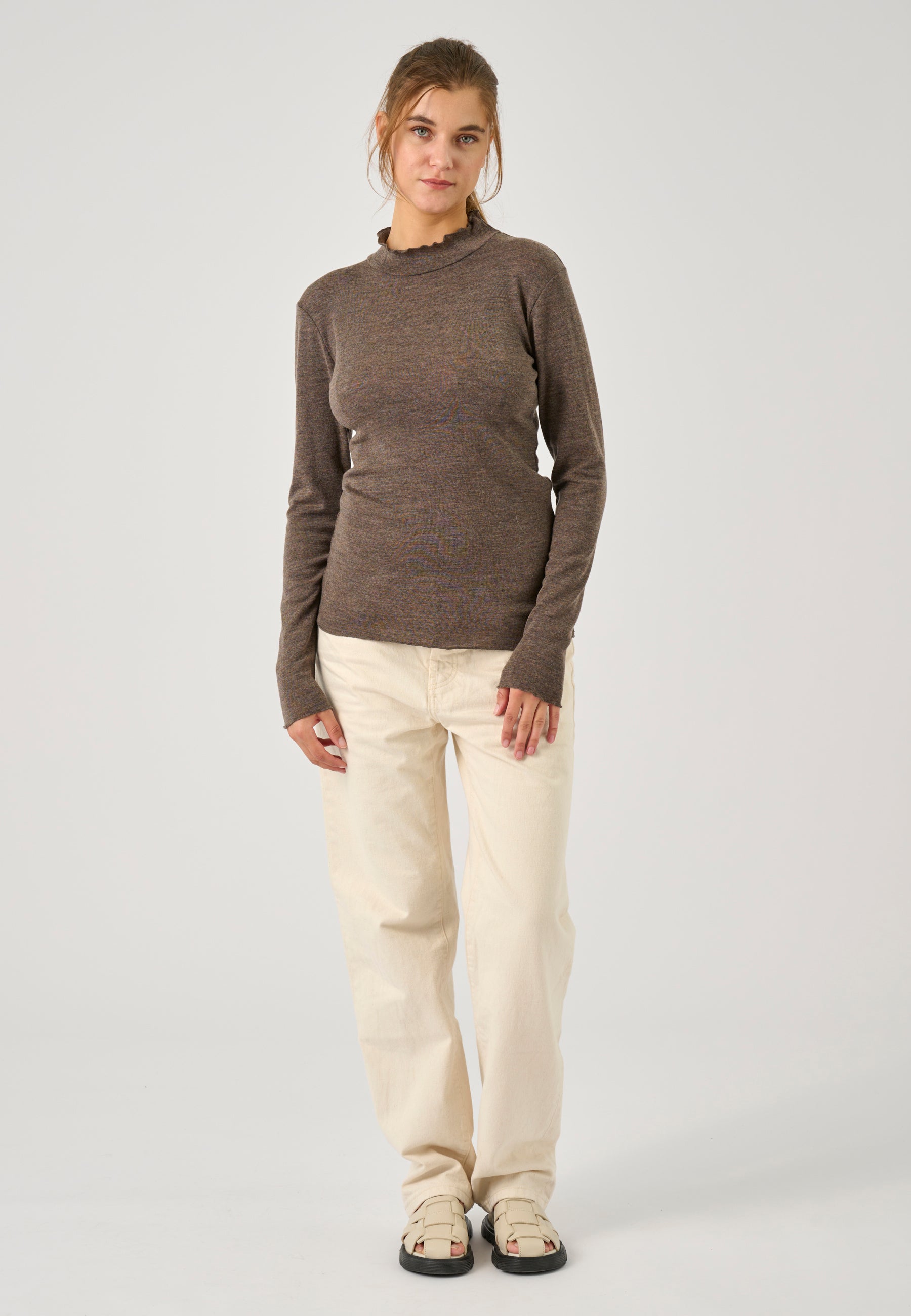 Lind LiSole T-Shirt 1655 brown melange