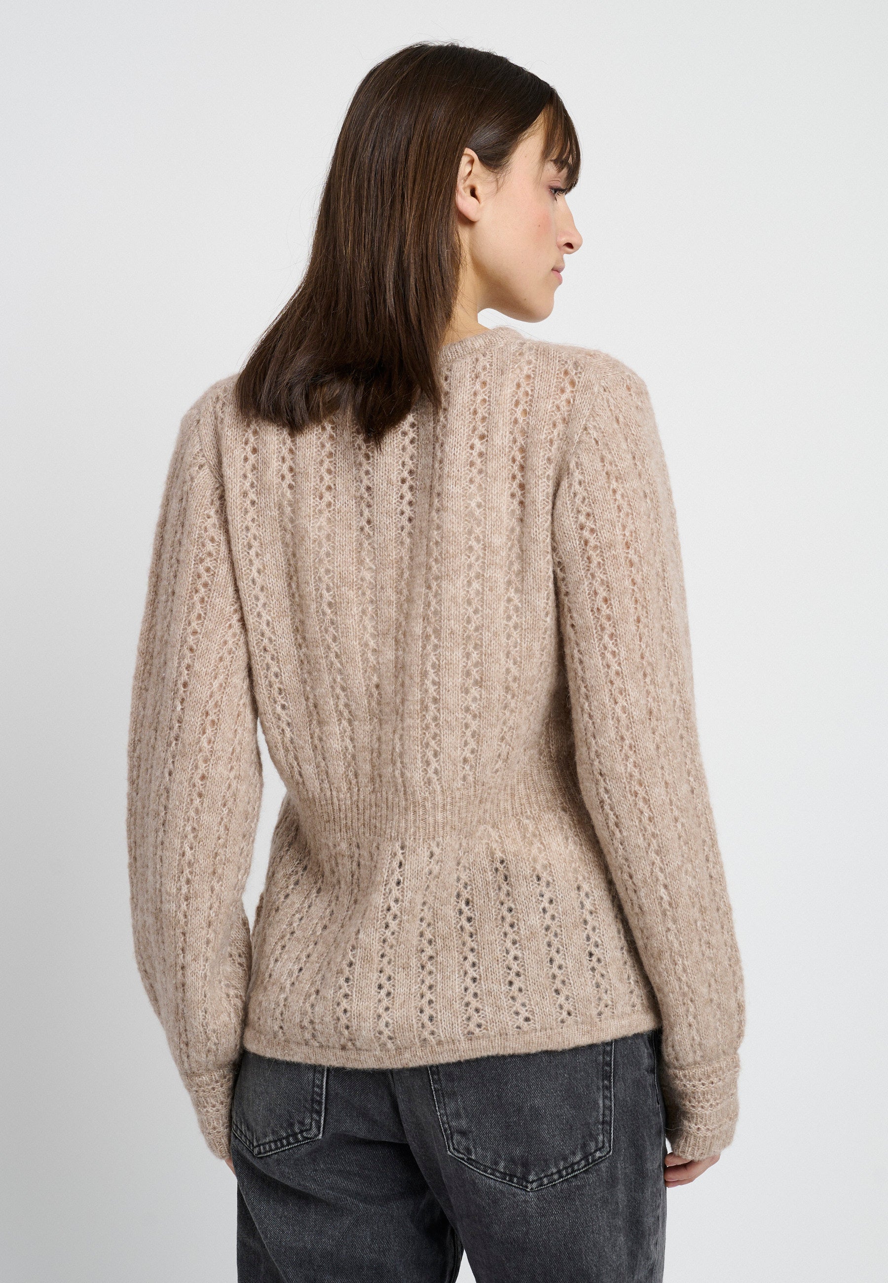 Lind LiSophia Knit Pullover 1321 light brown melange