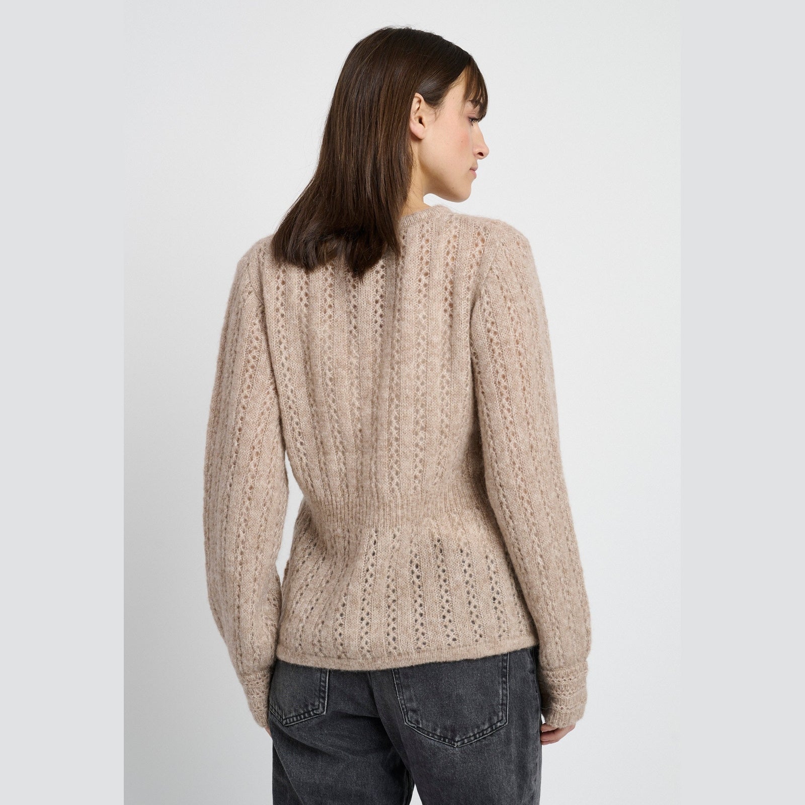 Lind LiSophia Knit Pullover 1321 light brown melange