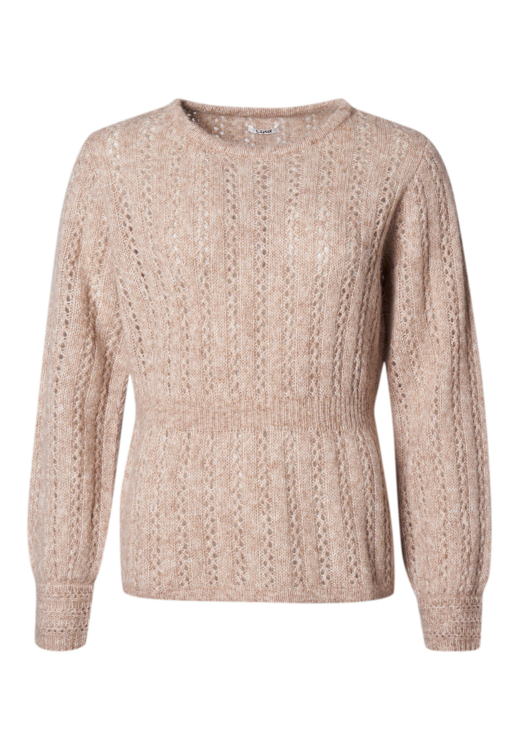 Lind LiSophia Knit Pullover 1321 light brown melange