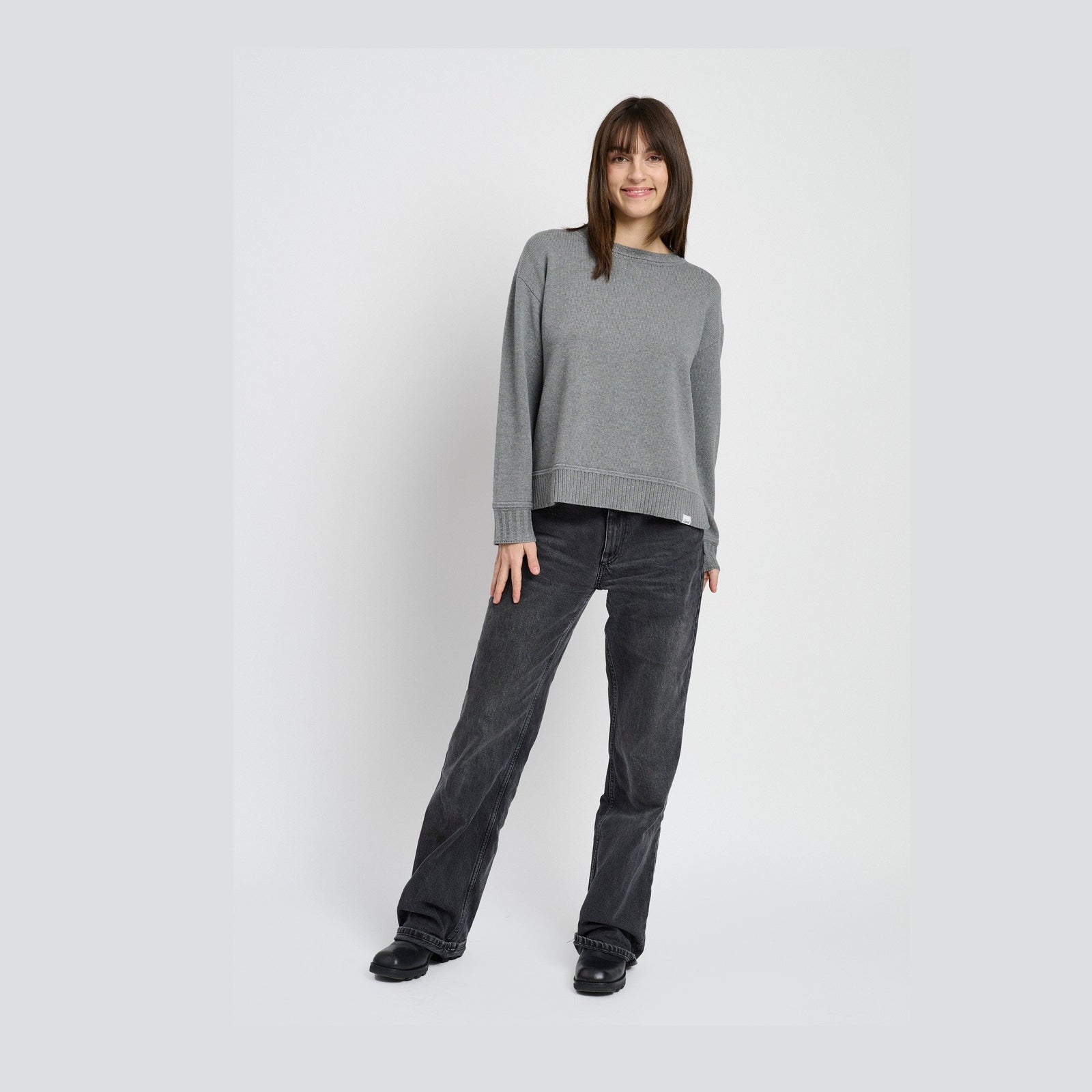 Lind LiTrine Knit Pullover 9600 Grey melange