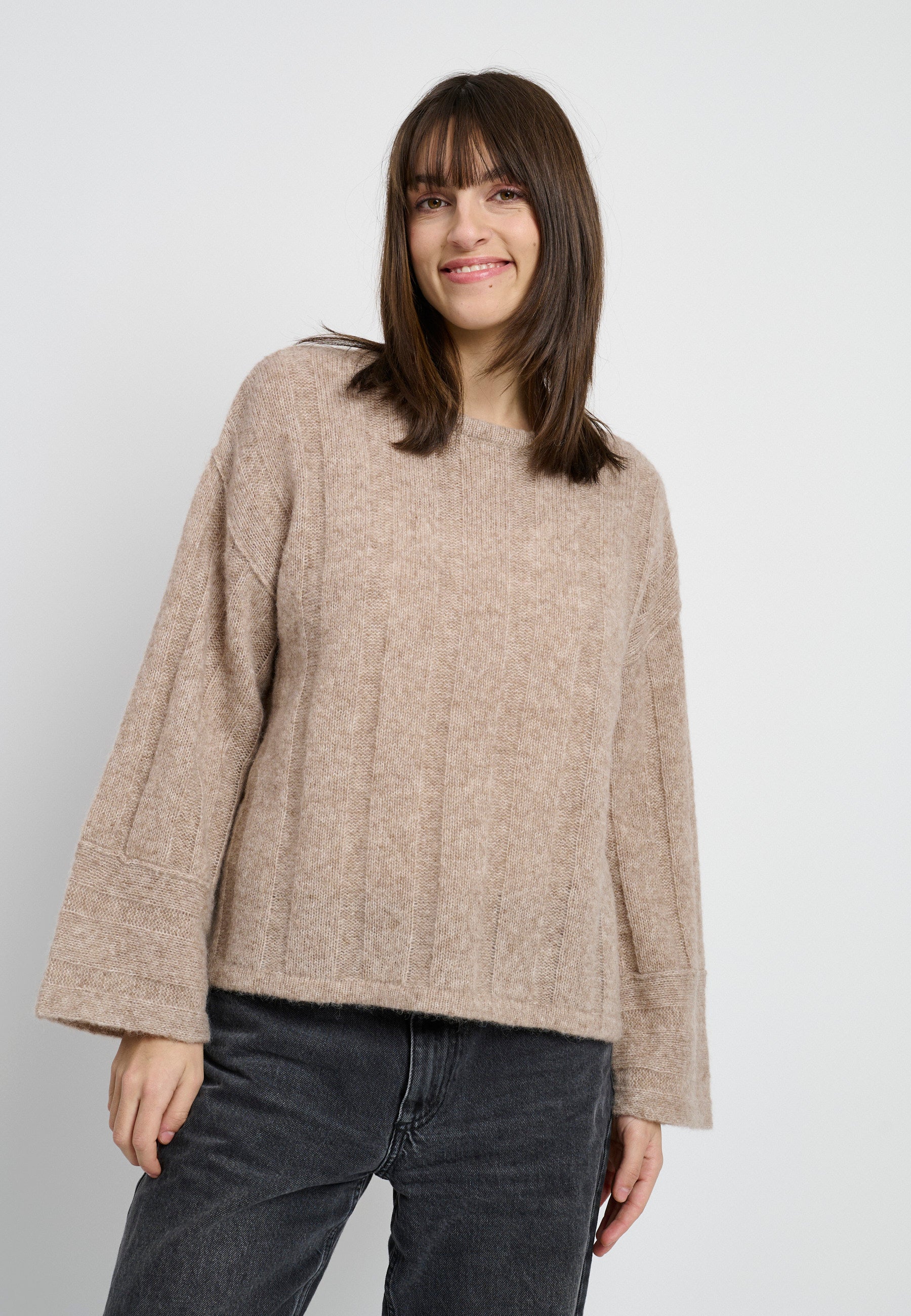 Lind LiZoya Knit Pullover 1321 light brown melange