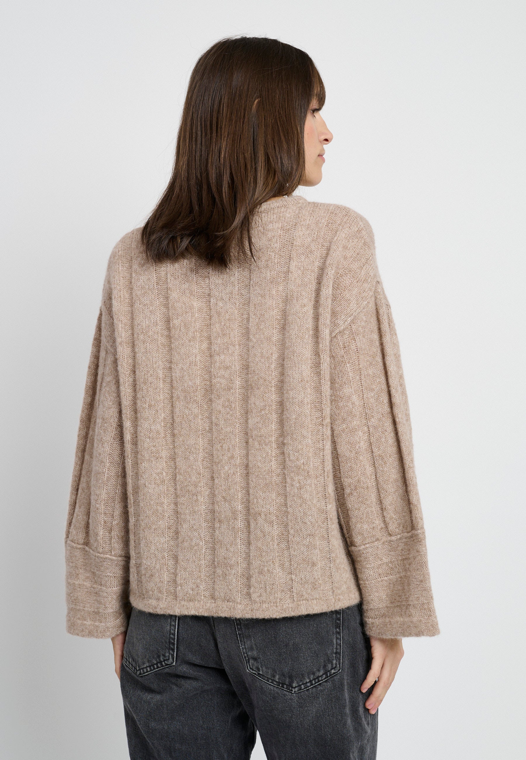 Lind LiZoya Knit Pullover 1321 light brown melange