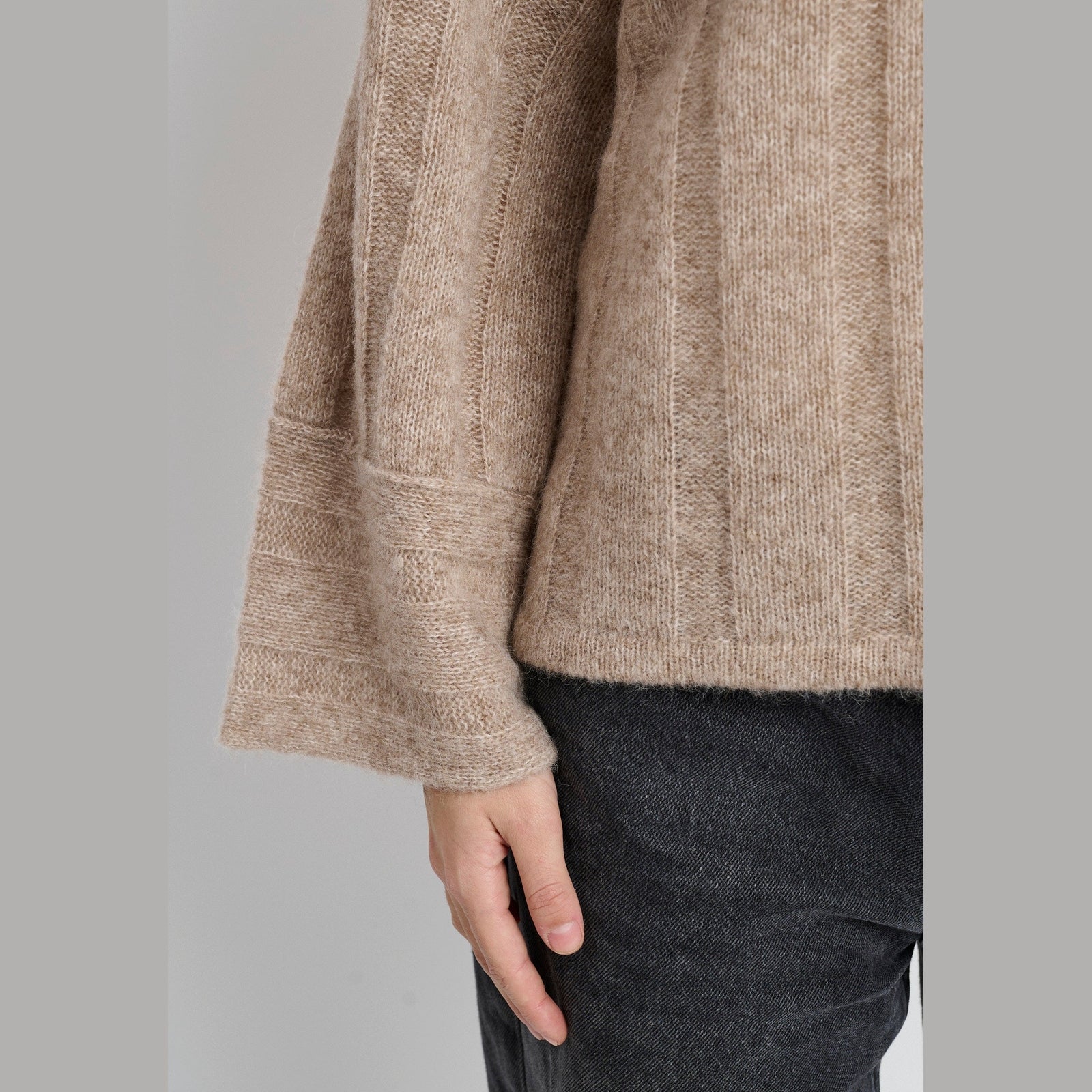 Lind LiZoya Knit Pullover 1321 light brown melange