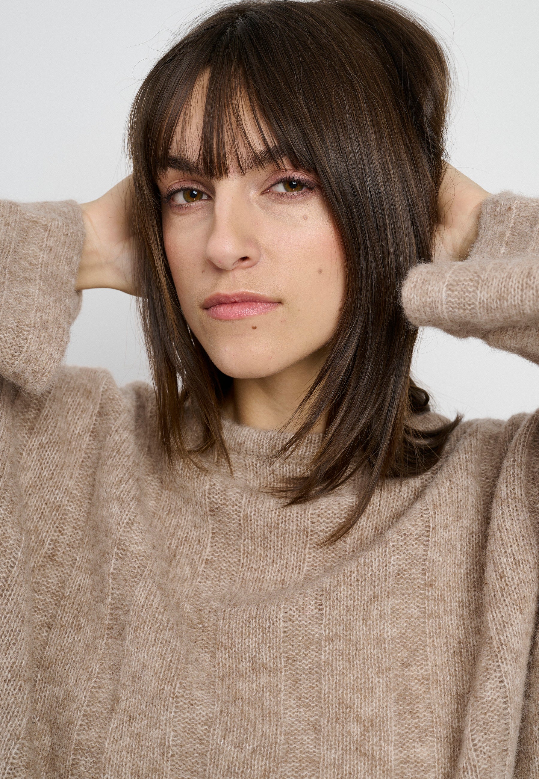 Lind LiZoya Knit Pullover 1321 light brown melange