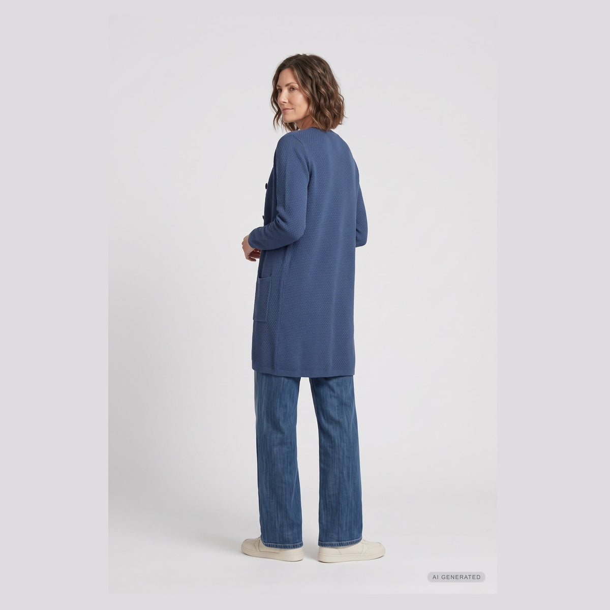 Lind Marie Knit Cardigan 706 Bagar blue melange