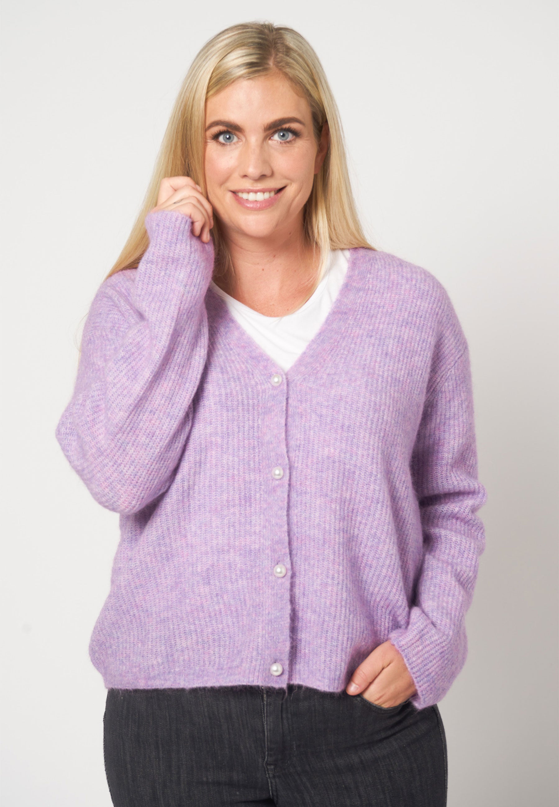 Lind Noel Knit Cardigan 1215 Lavendel