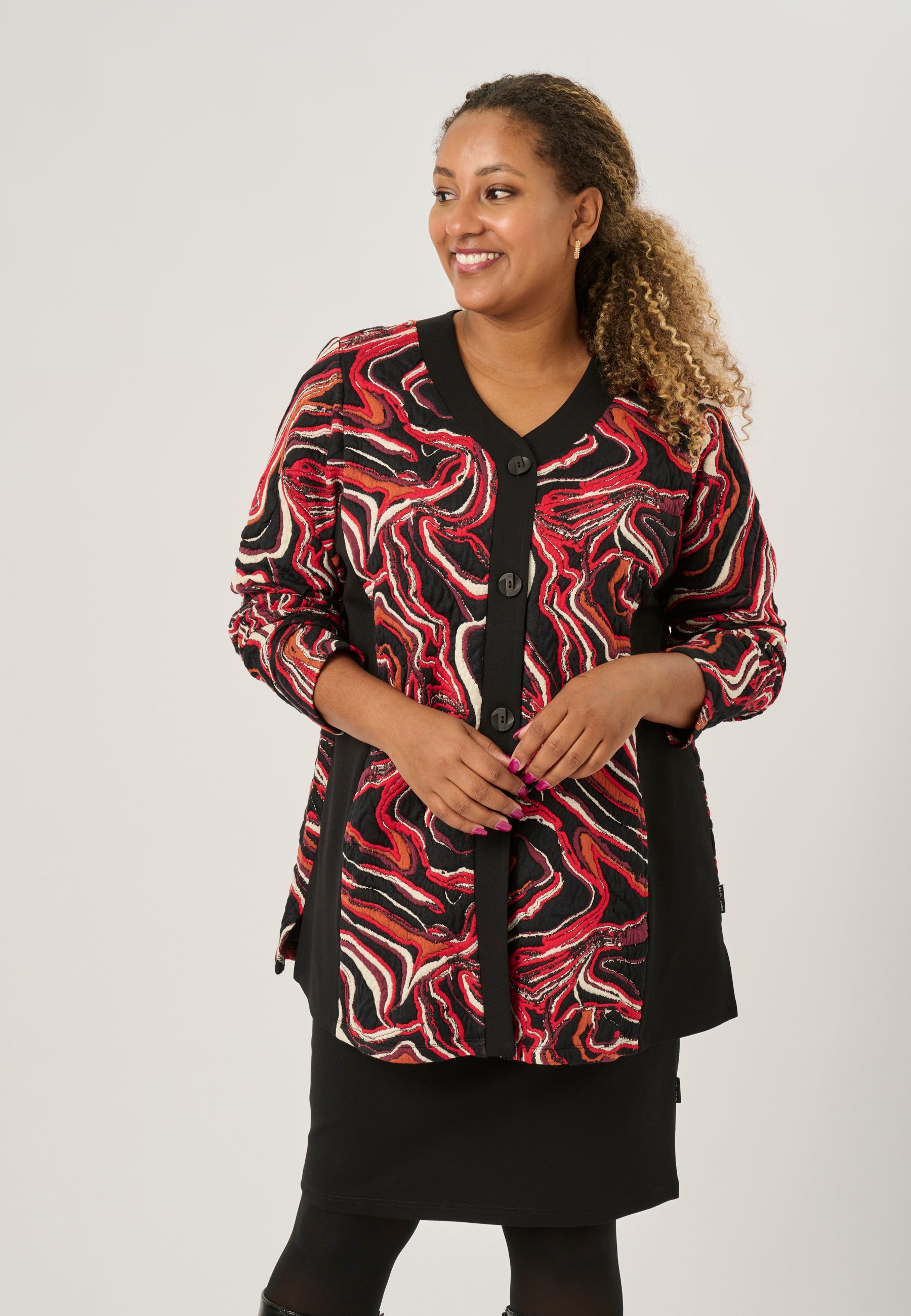 Pont Neuf PNAnelise Cardigan 2354 Warm Red