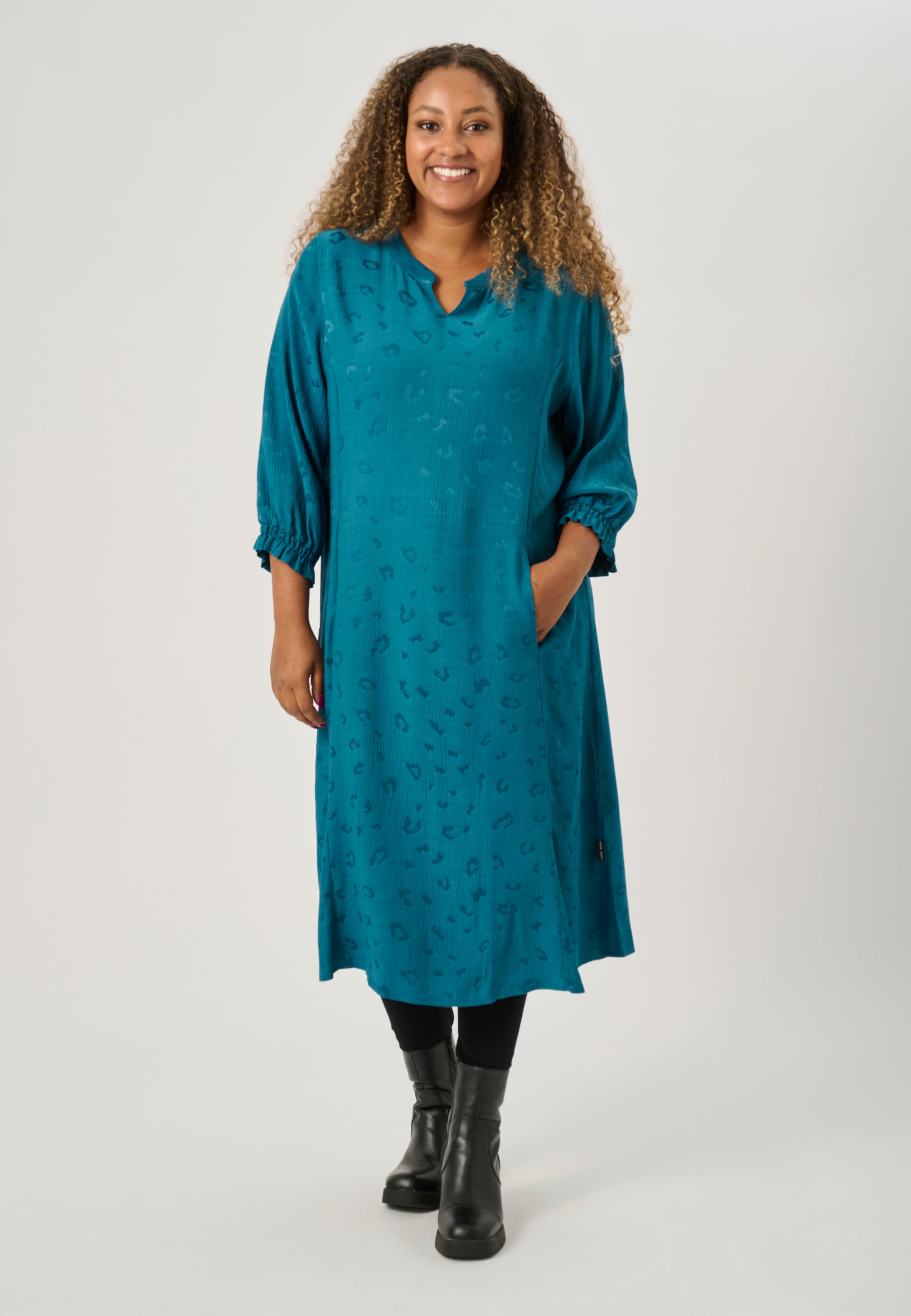 Pont Neuf PNAuline Kjoler 5052 Petrol Blue