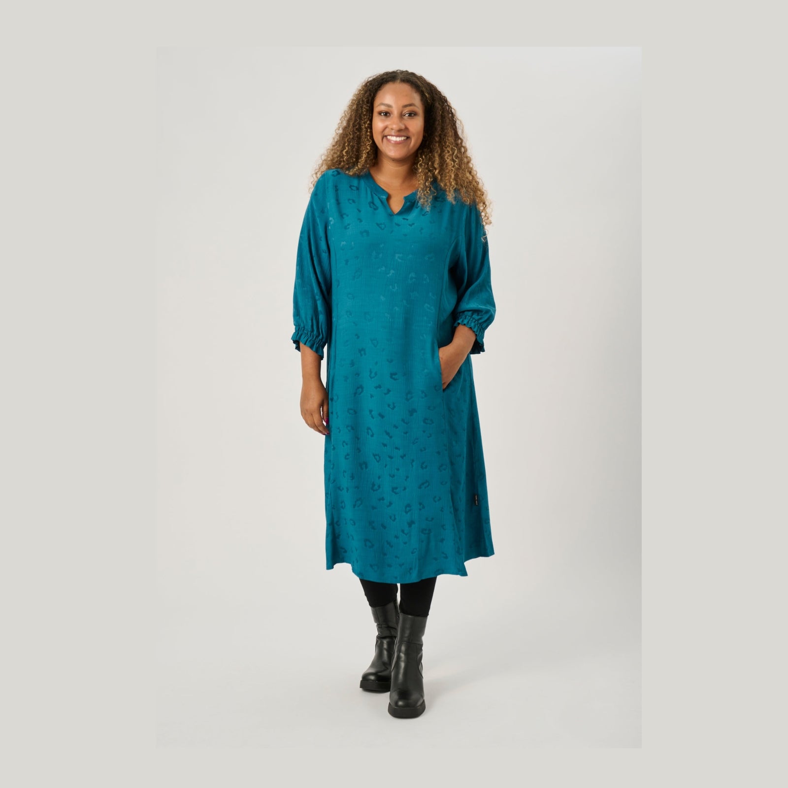 Pont Neuf PNAuline Kjoler 5052 Petrol Blue