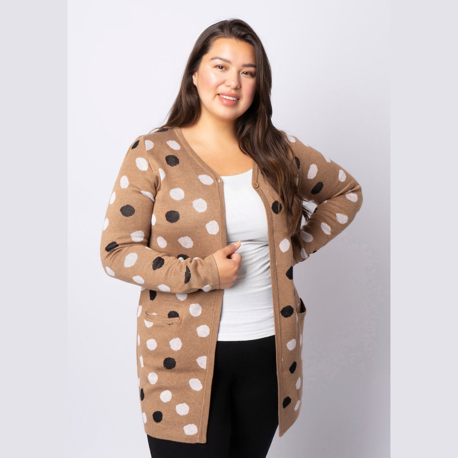 Pont Neuf PNBell Knit Cardigan 707 Mud melange