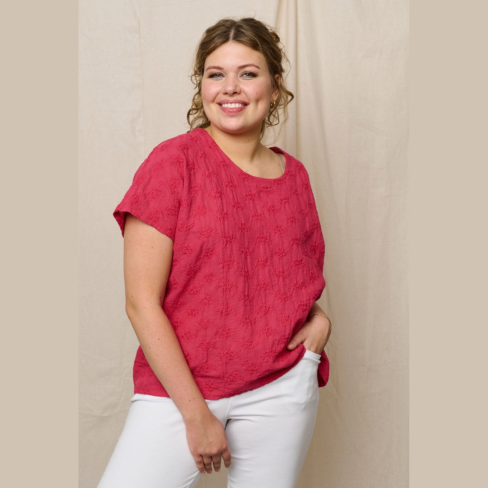 Pont Neuf PNBetyl Bluser 394 Raspberry
