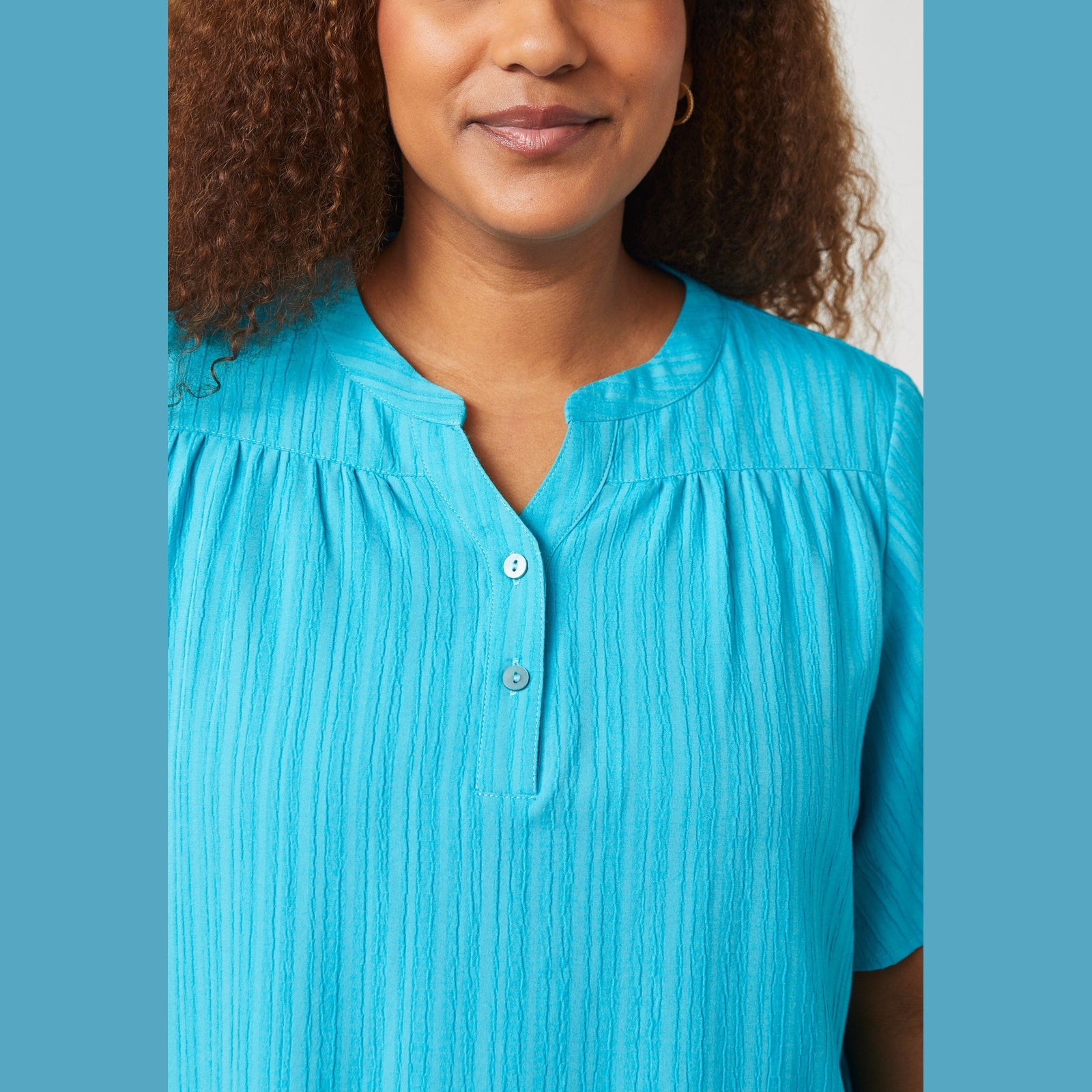 Pont Neuf PNCatleen Bluser 5285 turquoise