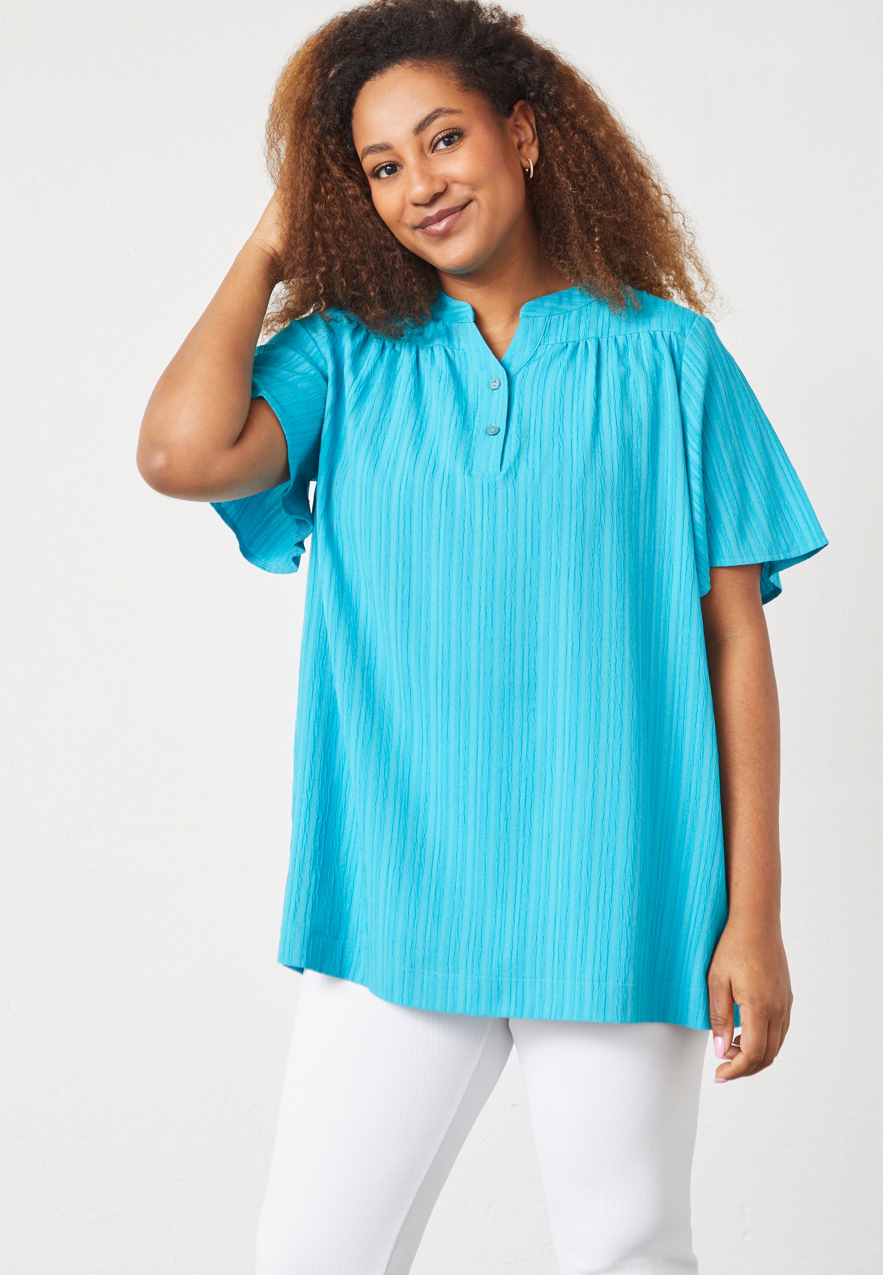 Pont Neuf PNCatleen Bluser 5285 turquoise