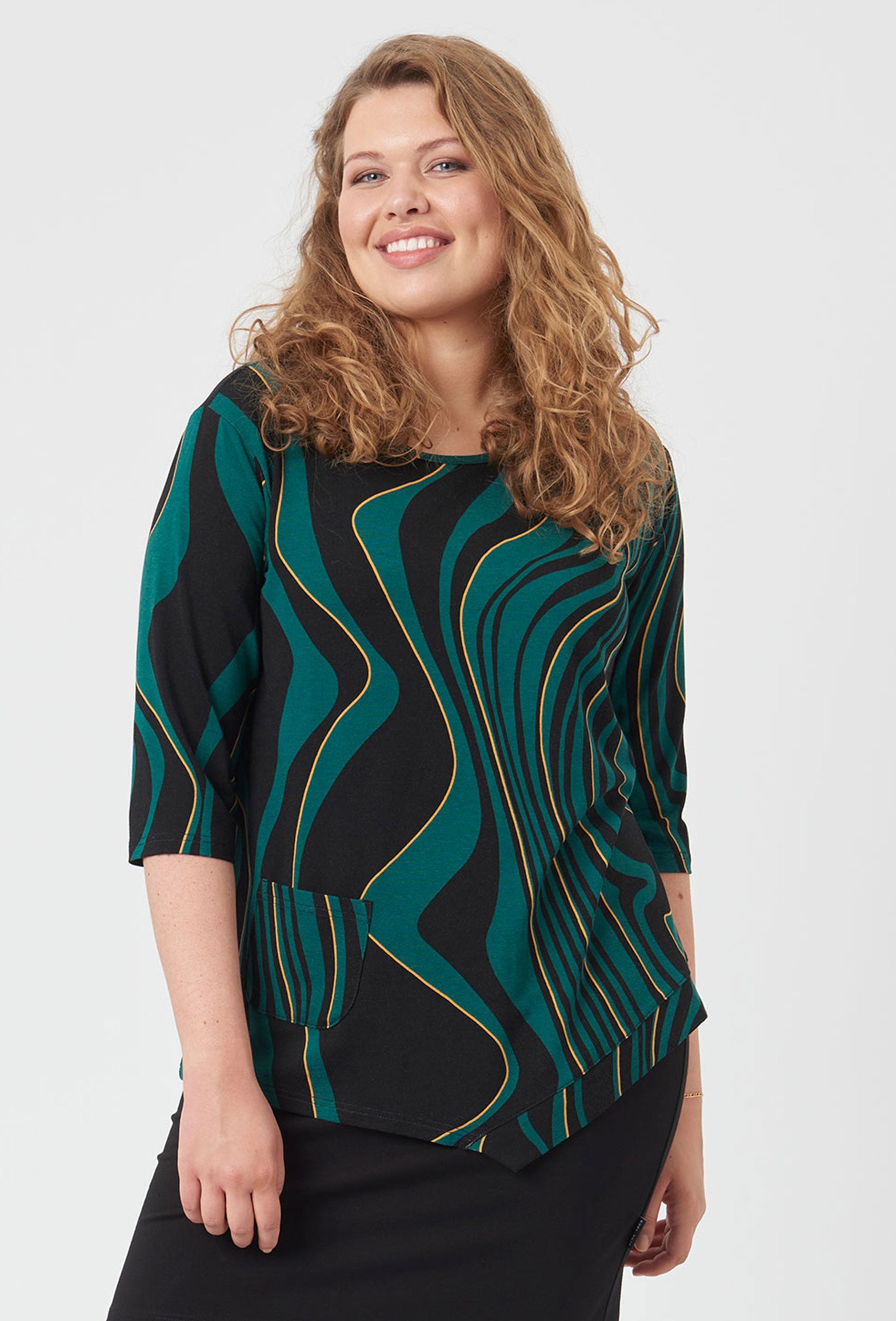 Pont Neuf PNCeleste Bluser 572 Dark Petrol