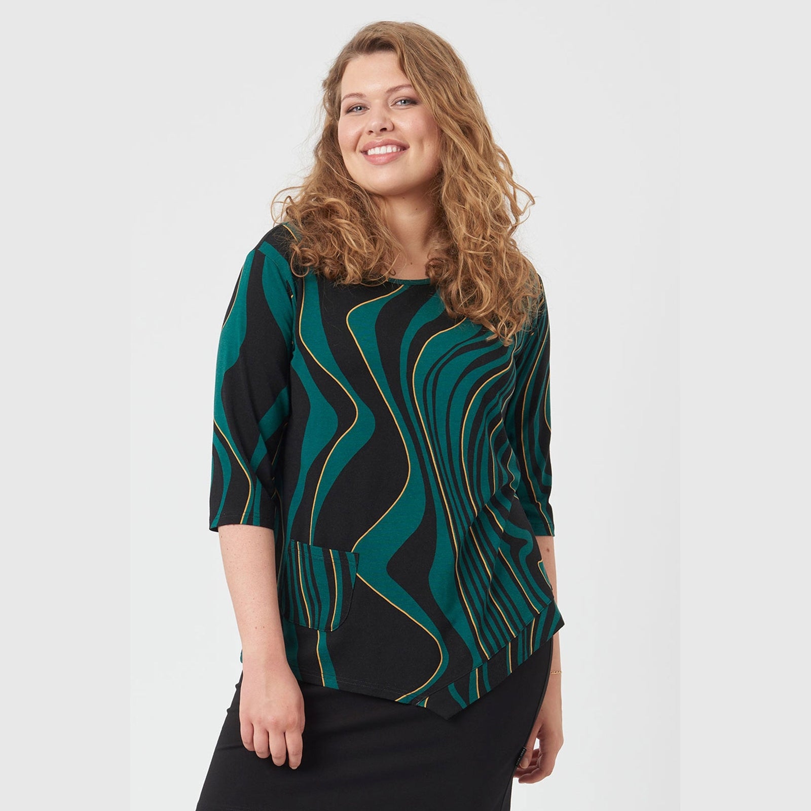 Pont Neuf PNCeleste Bluser 572 Dark Petrol