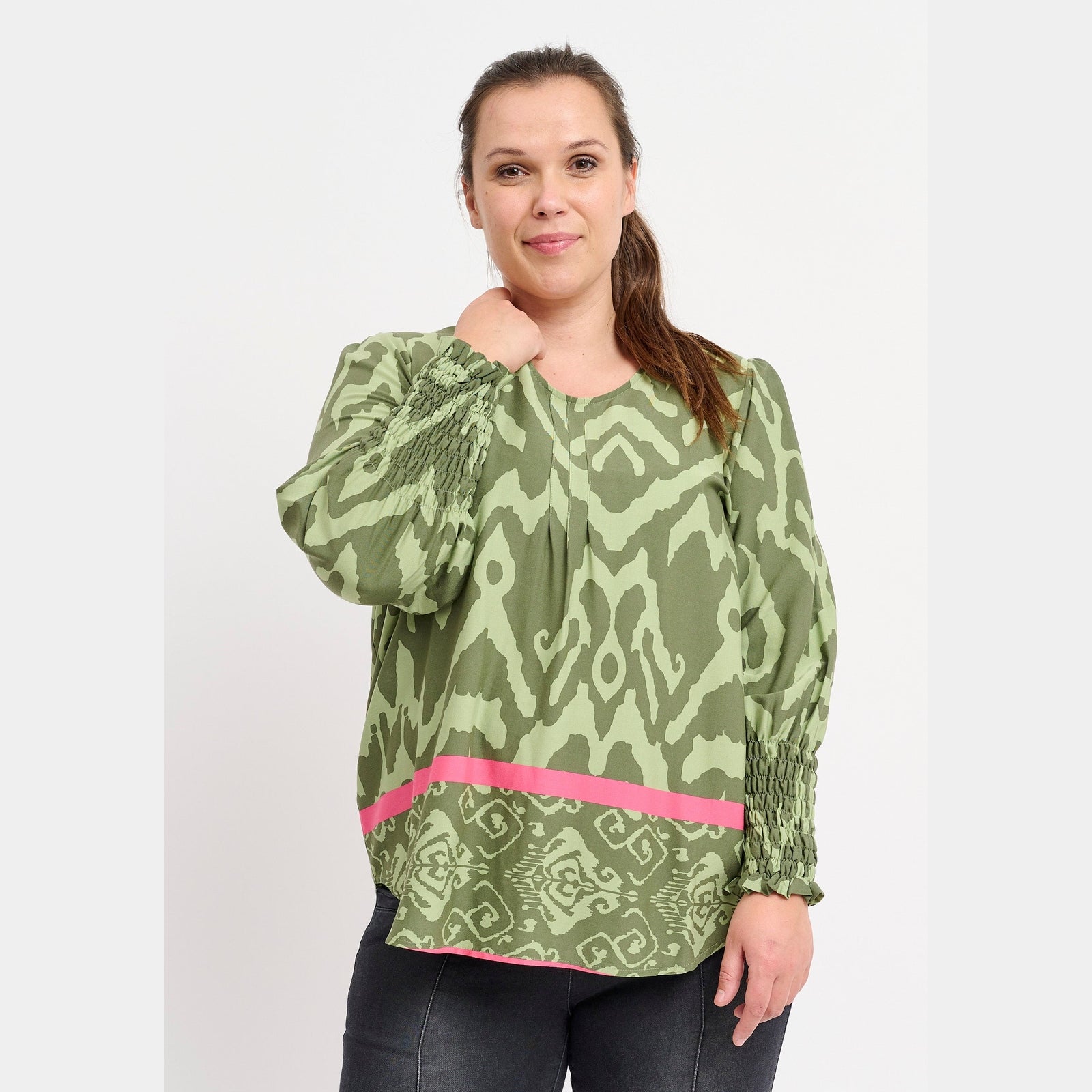 Pont Neuf PNDalvina Bluser 3506 Khaki Green