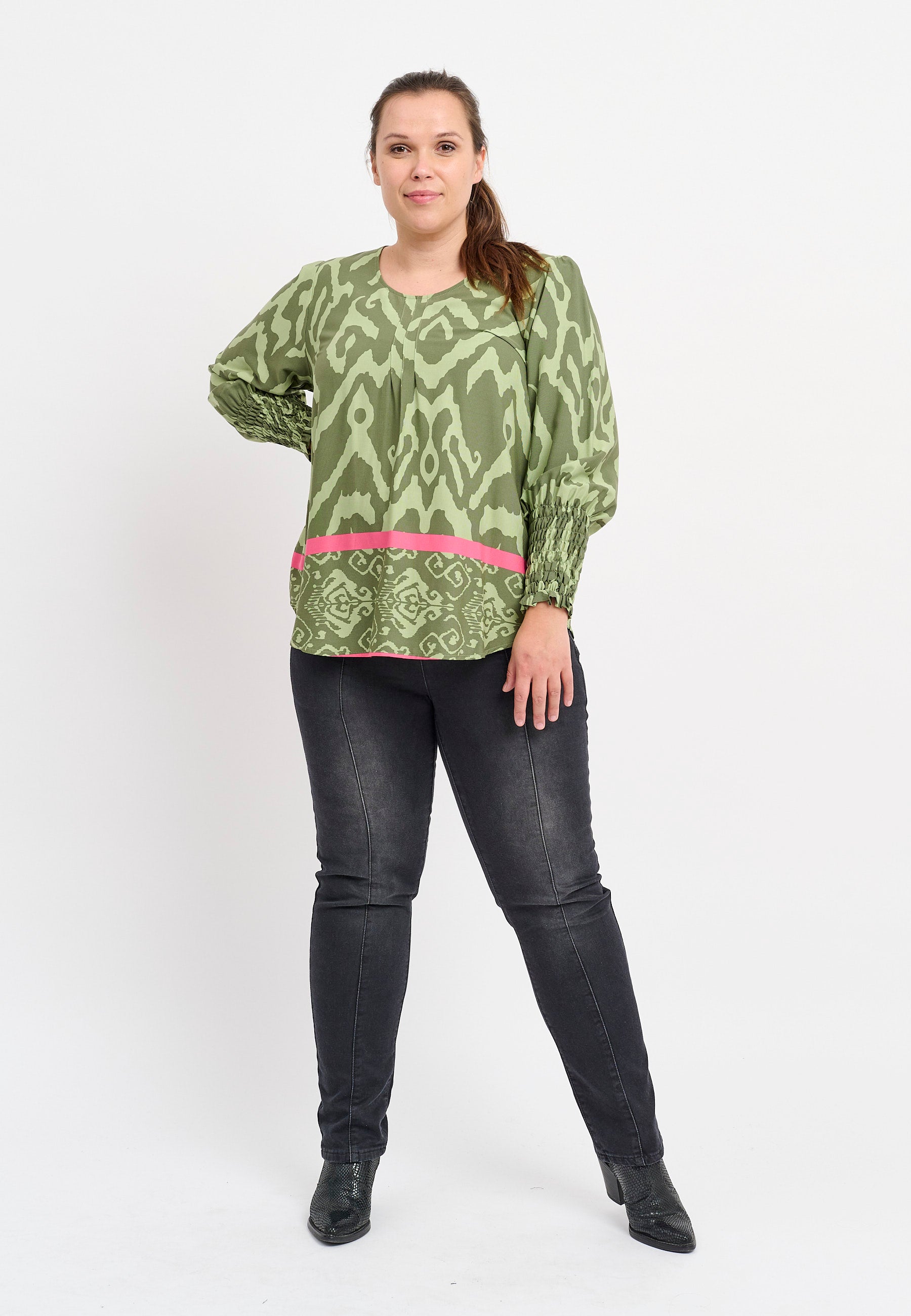 Pont Neuf PNDalvina Bluser 3506 Khaki Green