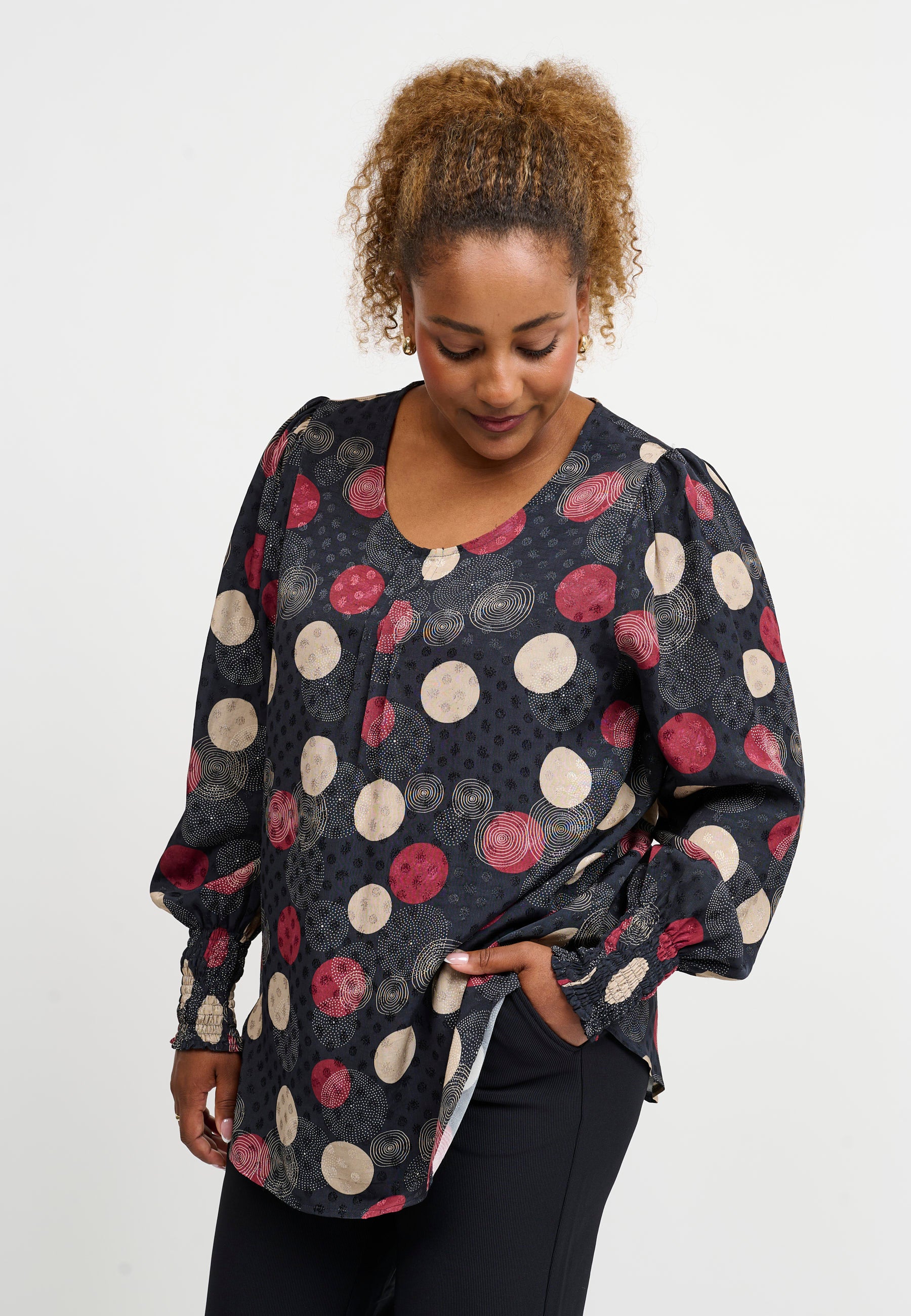 Pont Neuf PNDalvina Bluser 2999 BORDEAUX RED