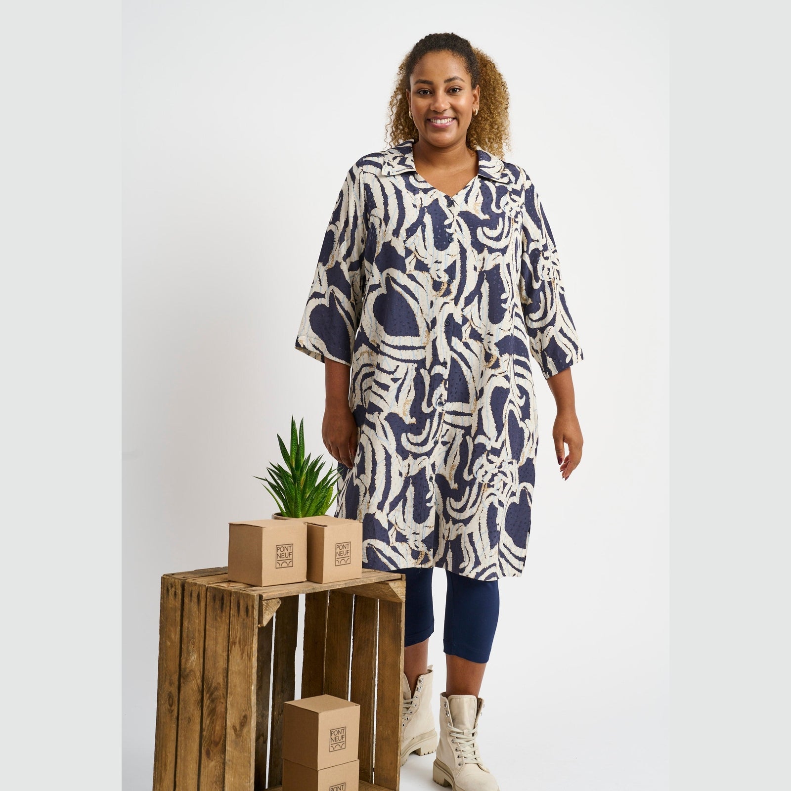 Pont Neuf PNDavia Skjortebluser 5999 NAVY BLUE
