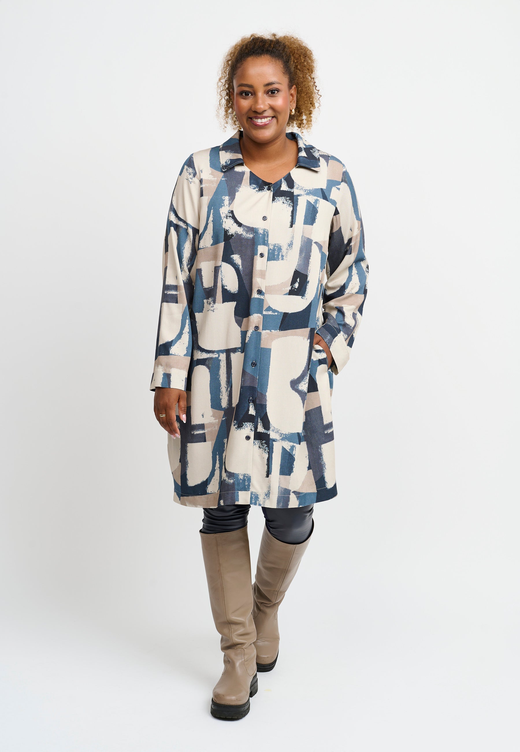 Pont Neuf PNDavia Mie Skjortebluser 5555 Steel Blue