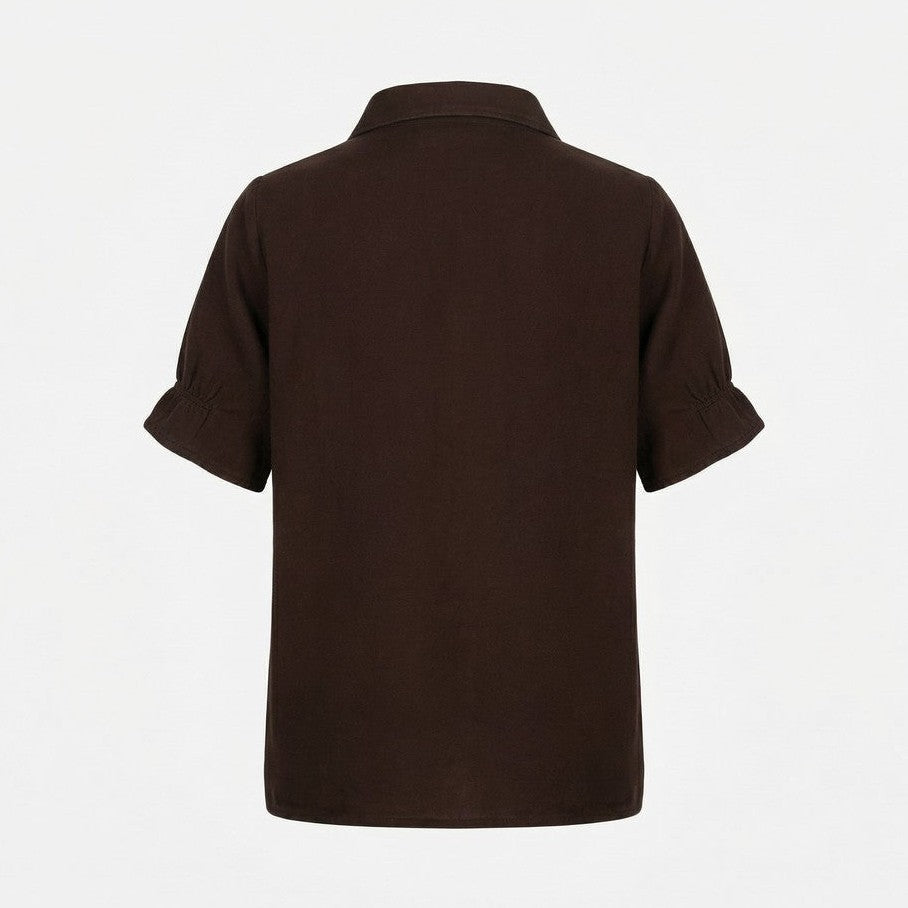 Pont Neuf PNDeja Skjortebluser 1999 DARK BROWN