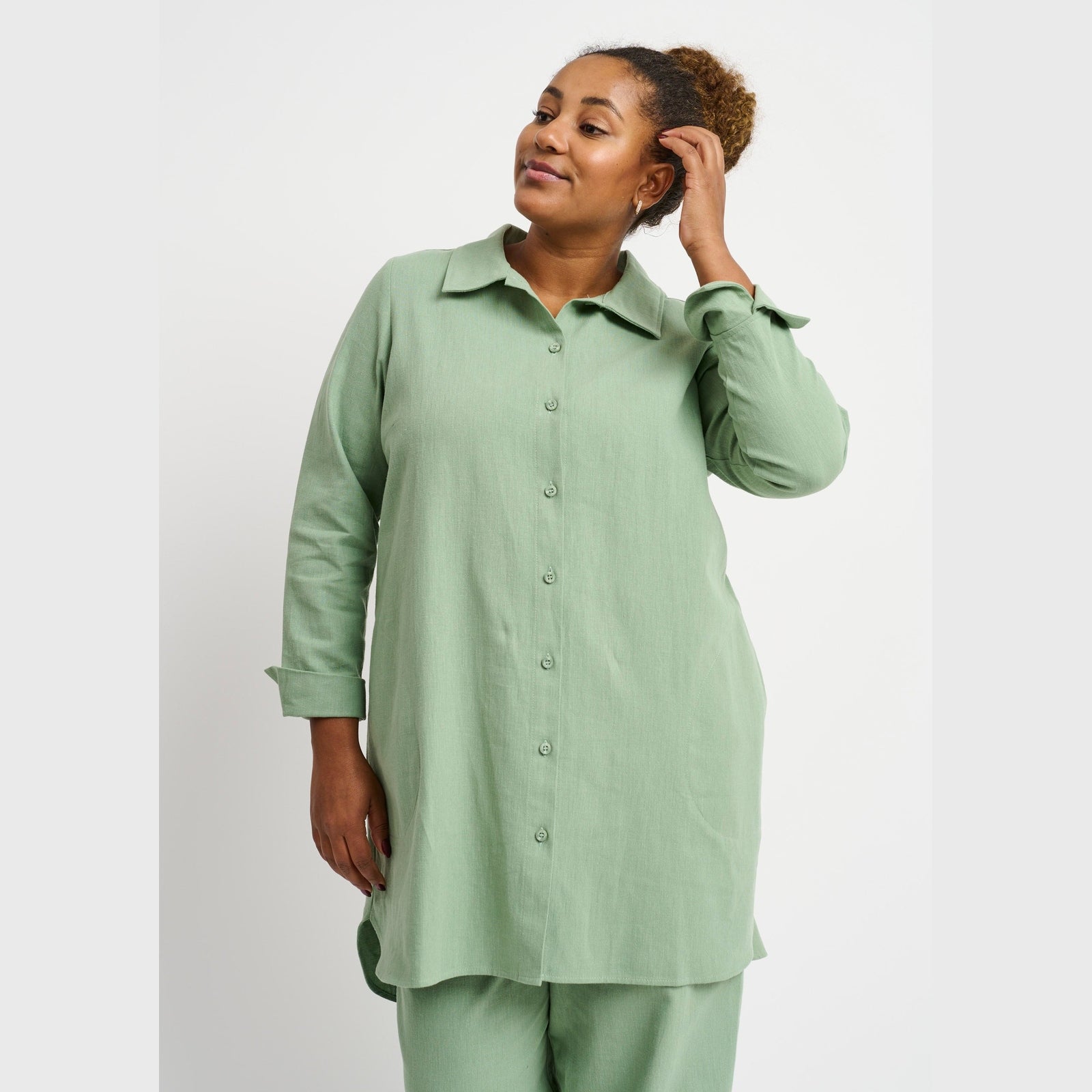 Pont Neuf PNDidda Skjortebluser 3506 Khaki Green