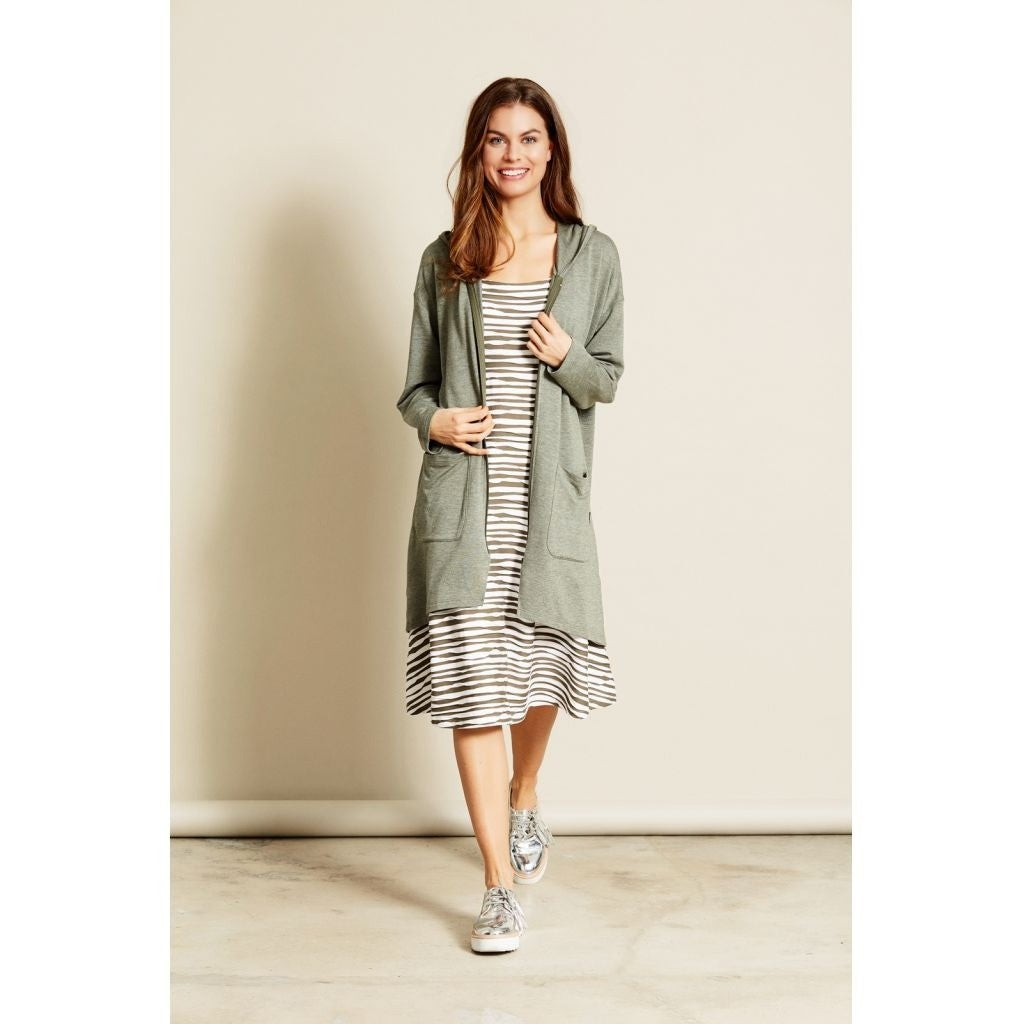 Pont Neuf PNElin Cardigan 670 Khaki