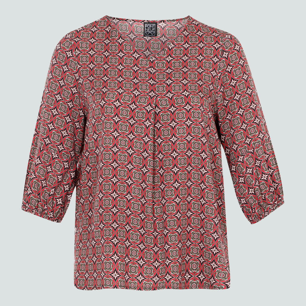Pont Neuf PNEvelie Bluser 354 Warm Red