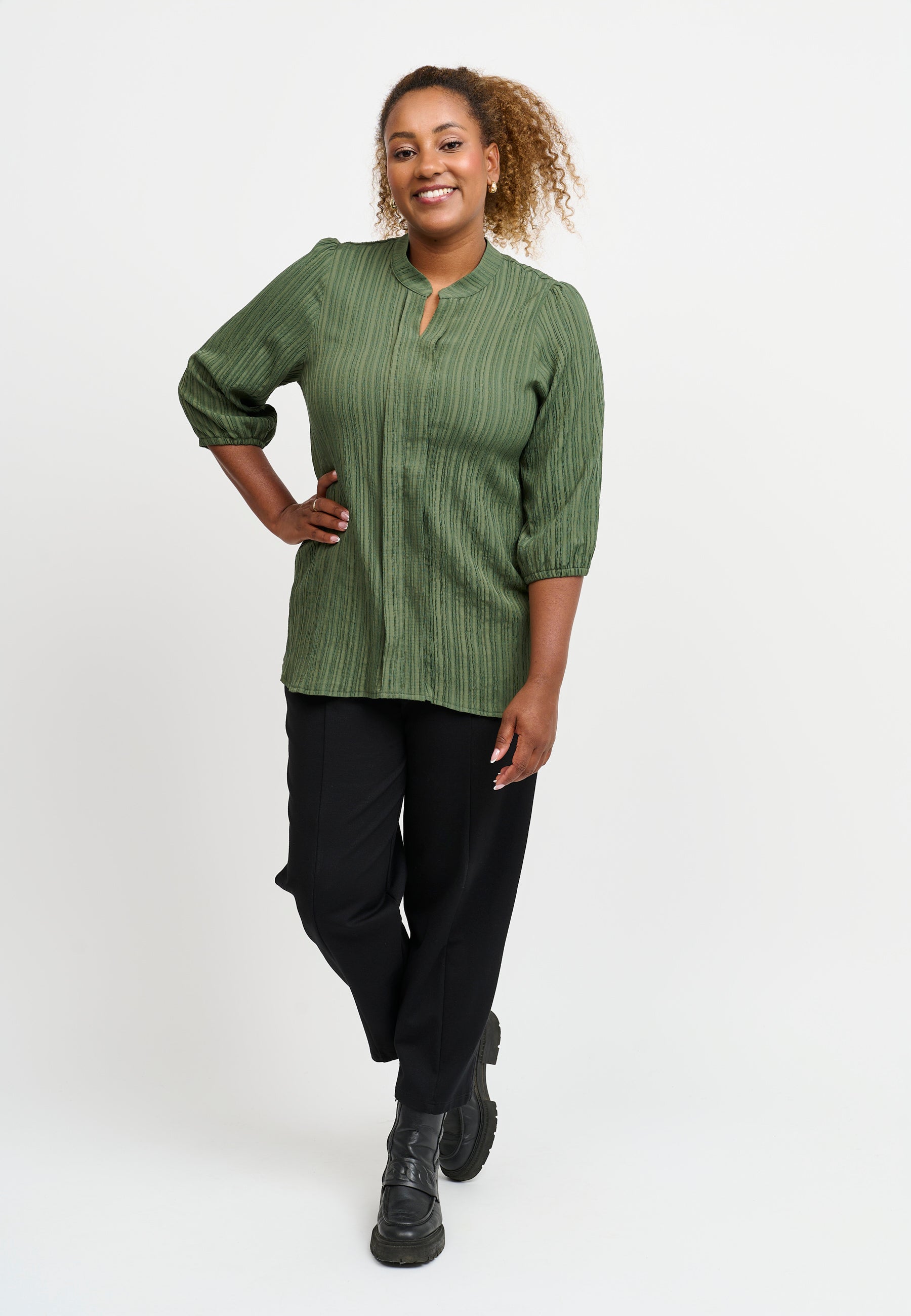 Pont Neuf PNFaldine Bluser 3620 Forest Green