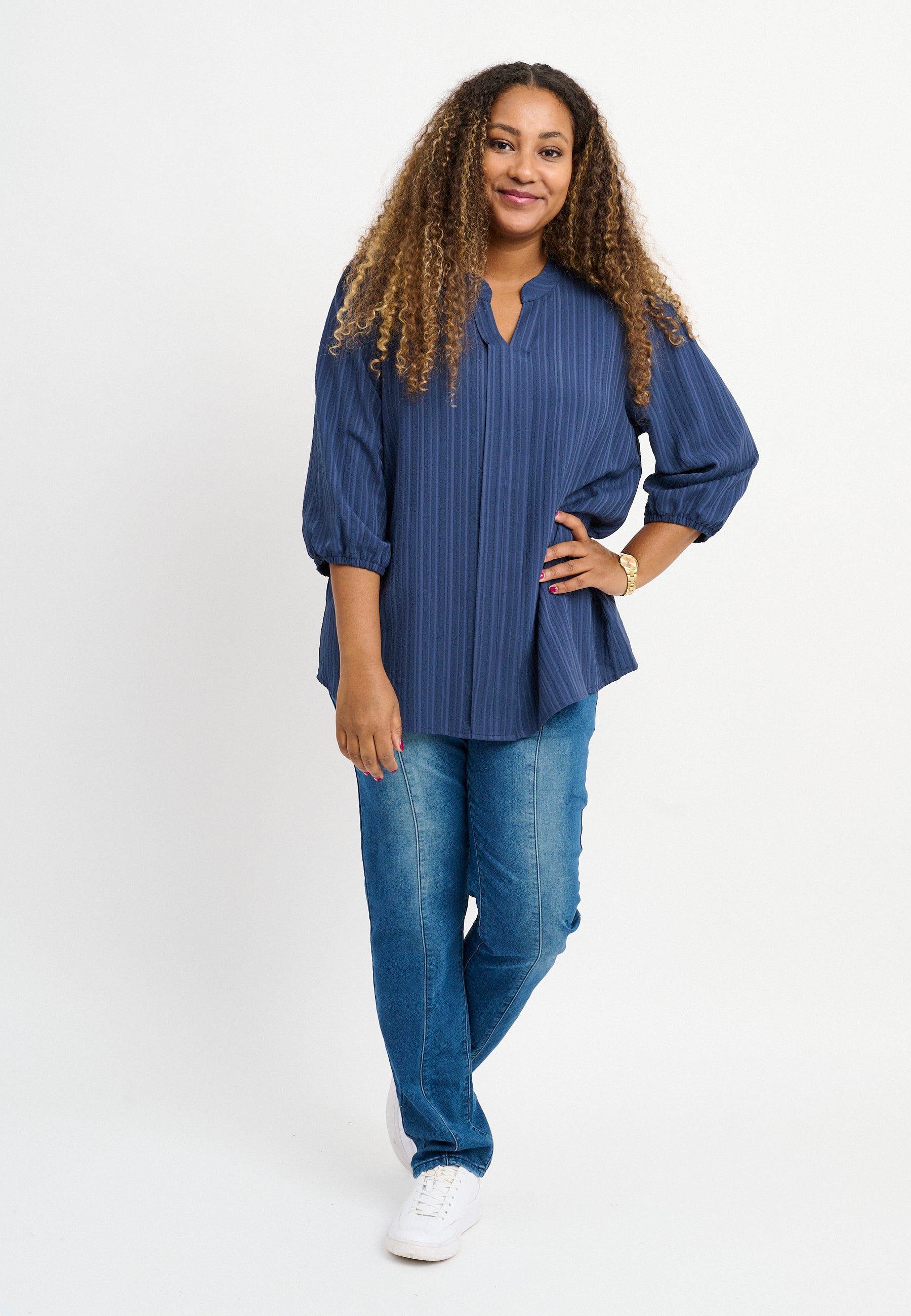 Pont Neuf PNFaldine Skjortebluser 5999 NAVY BLUE