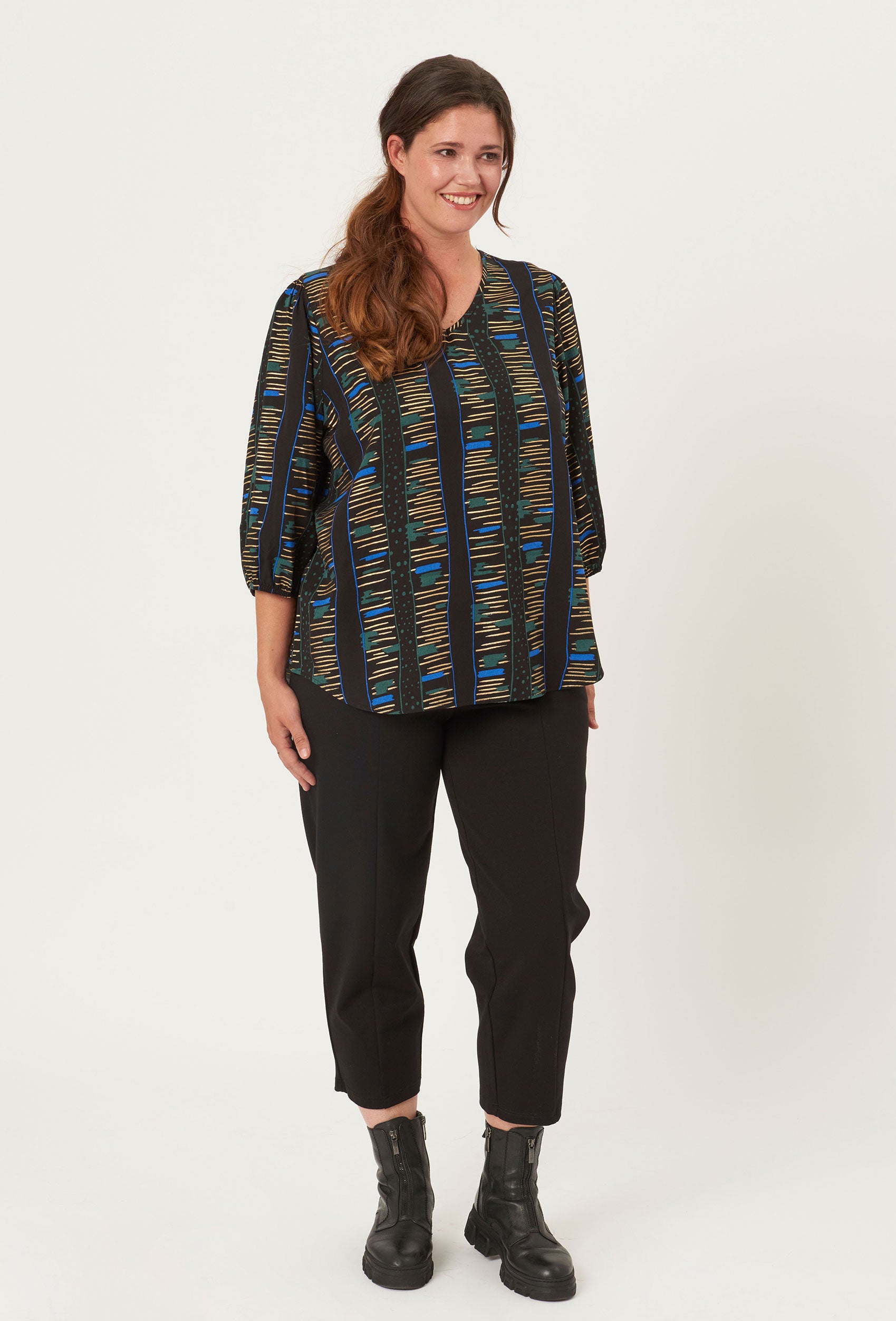 Pont Neuf PNFleur Tea Bluser 999 Black