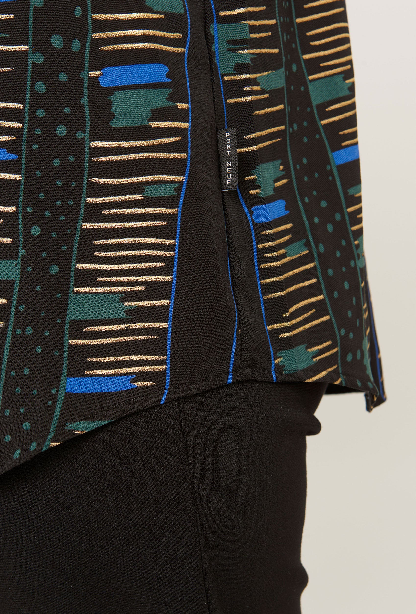 Pont Neuf PNFleur Tea Bluser 999 Black