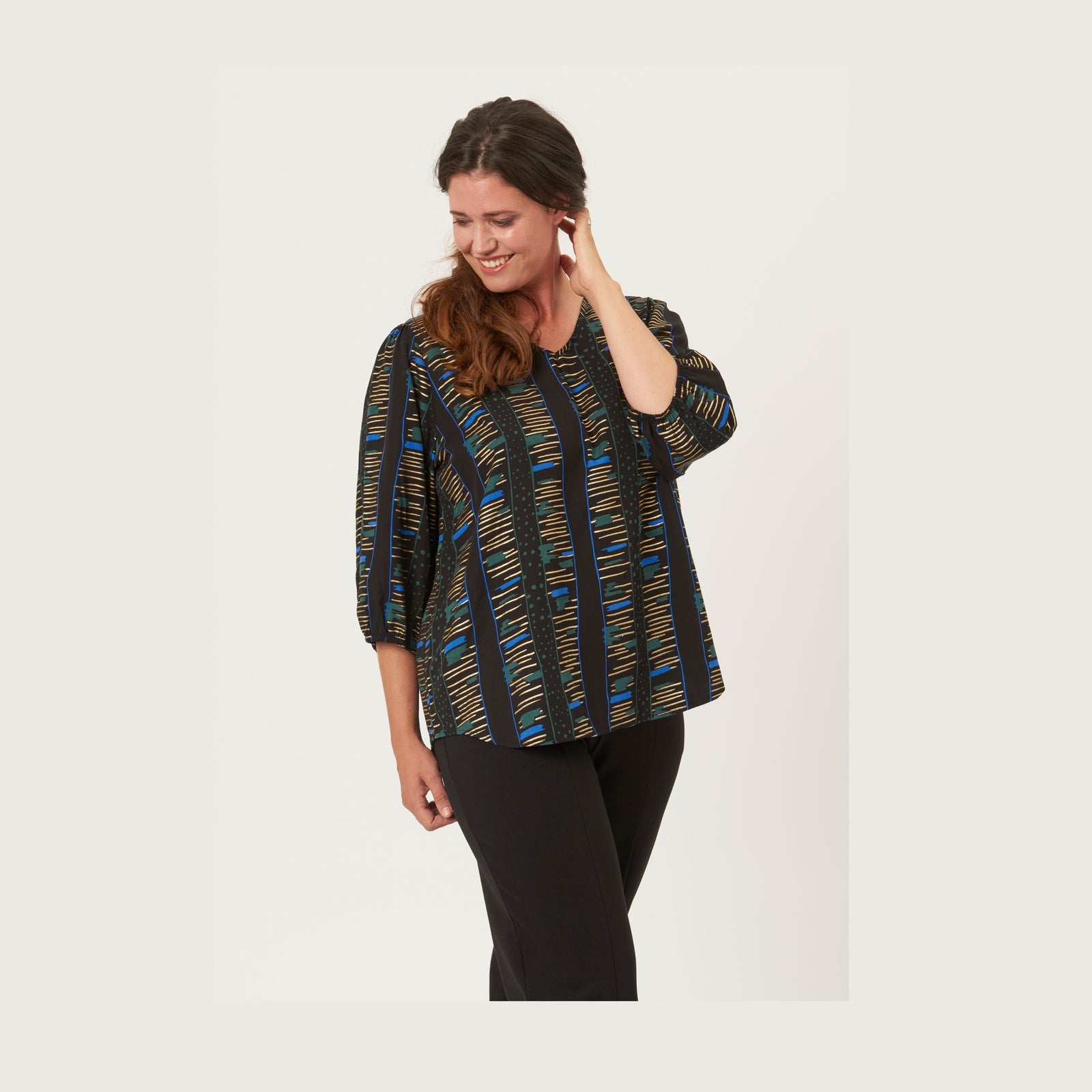 Pont Neuf PNFleur Tea Bluser 999 Black