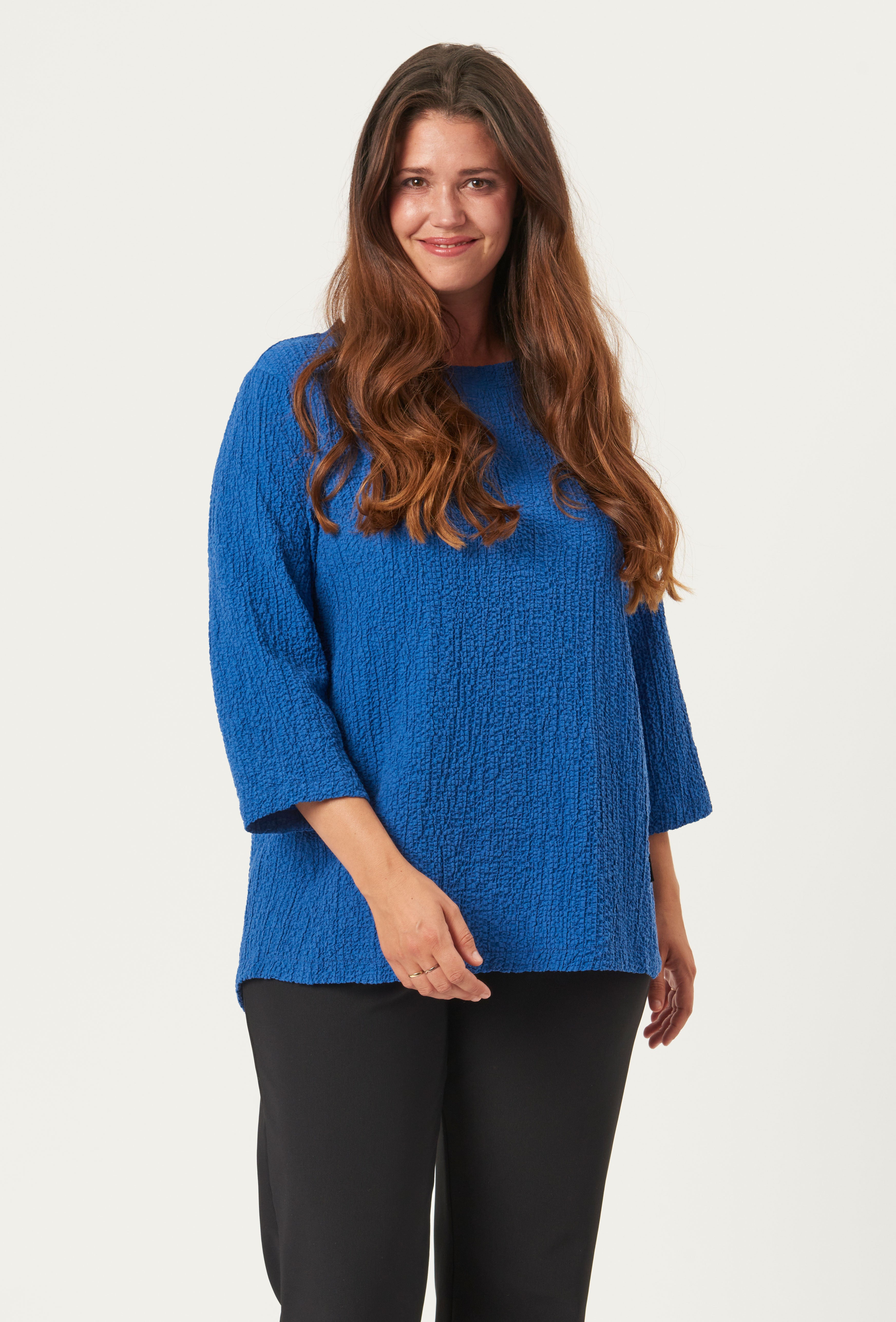 Pont Neuf PNGeogina Bluser 266 Cobalt Blue
