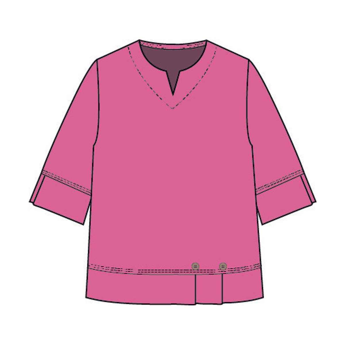 Pont Neuf PNHadil Bluser 6450 Fuchsia Pink