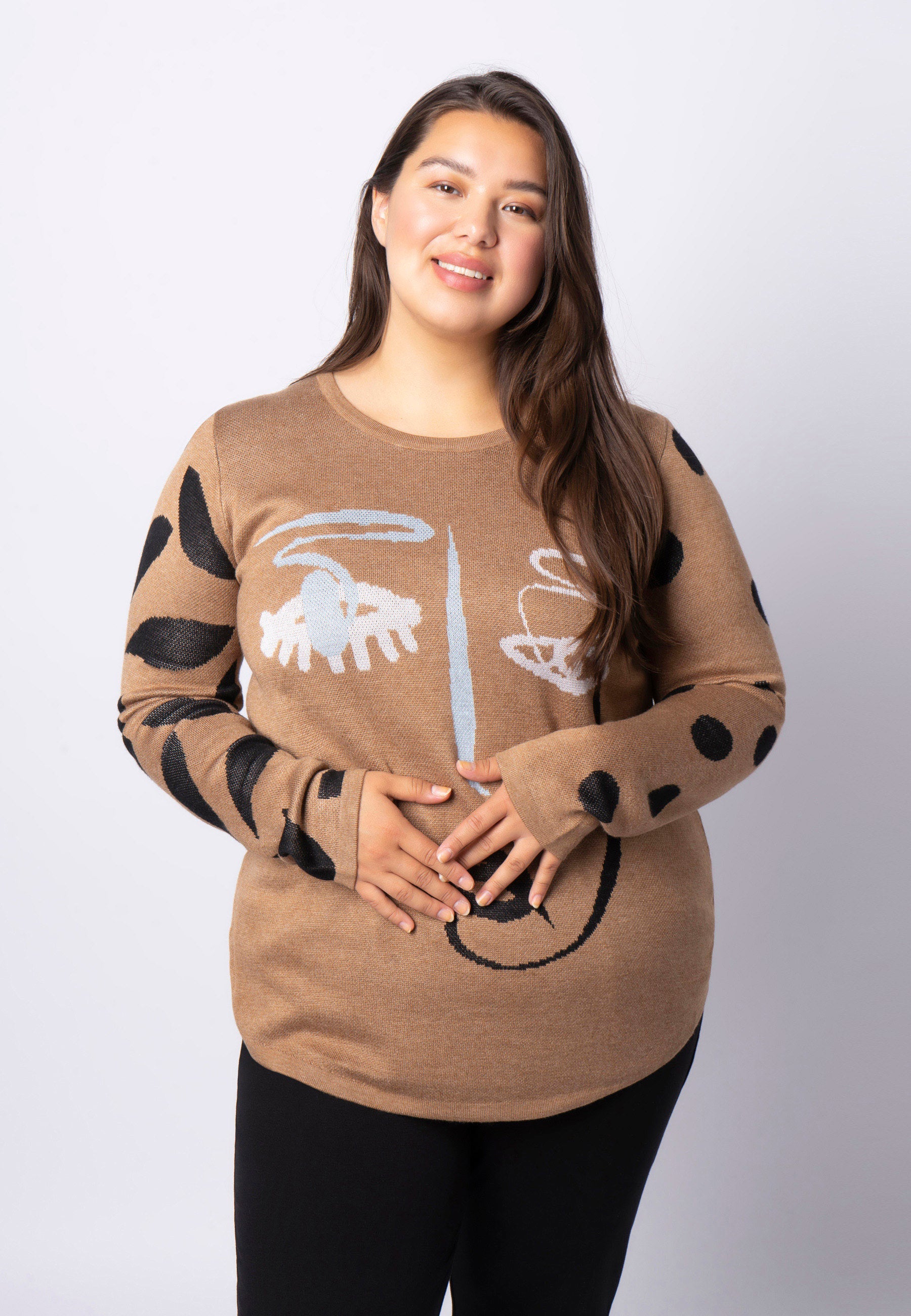Pont Neuf PNHanife Knit Pullover 707 Mud melange