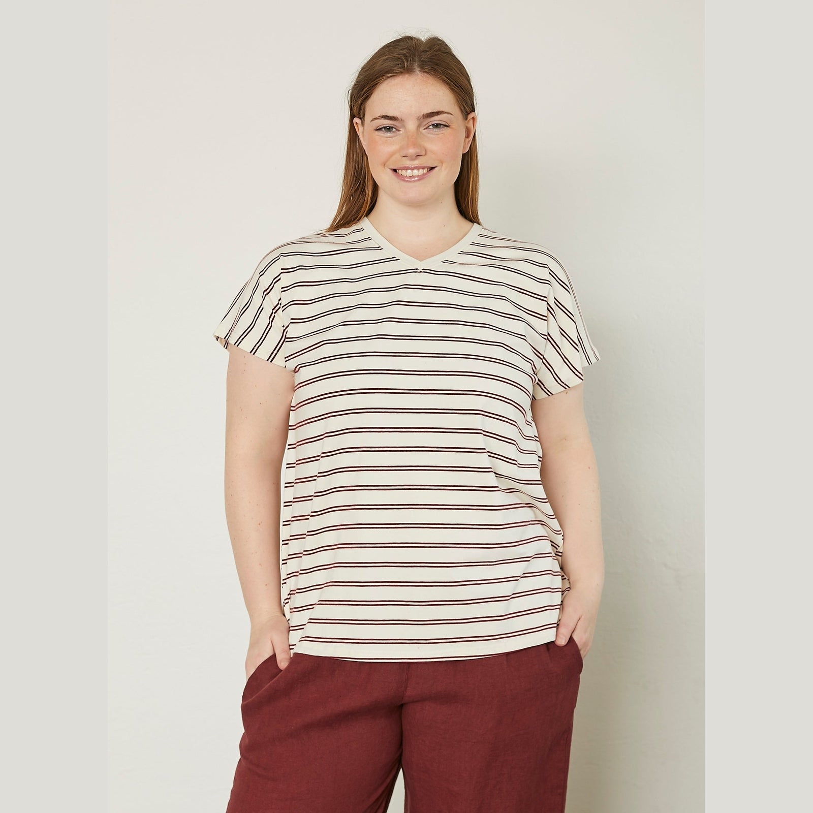 Pont Neuf PNHawi T-Shirt 2999 BORDEAUX RED