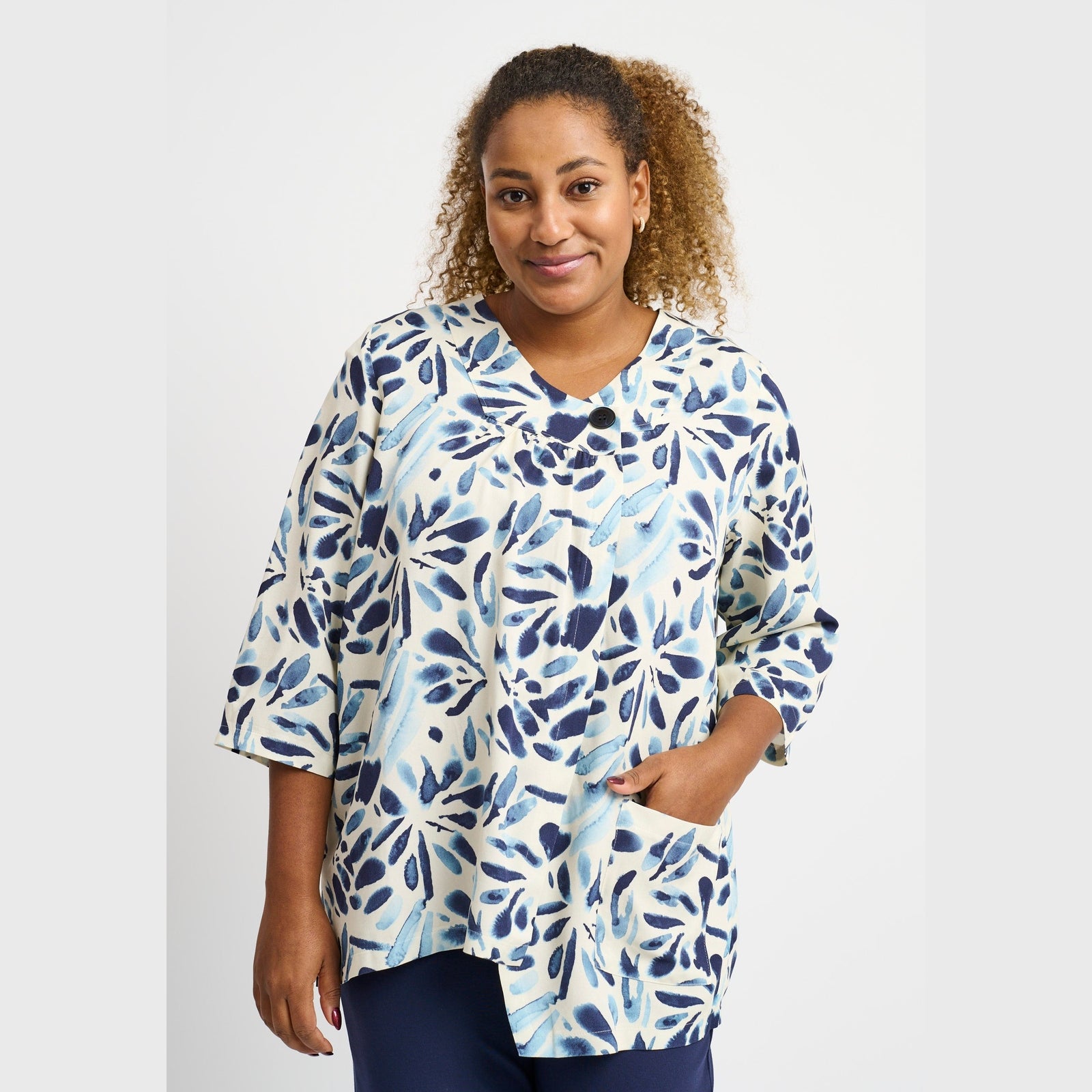 Pont Neuf PNHilma Bluser 5300 Cornflower Blue