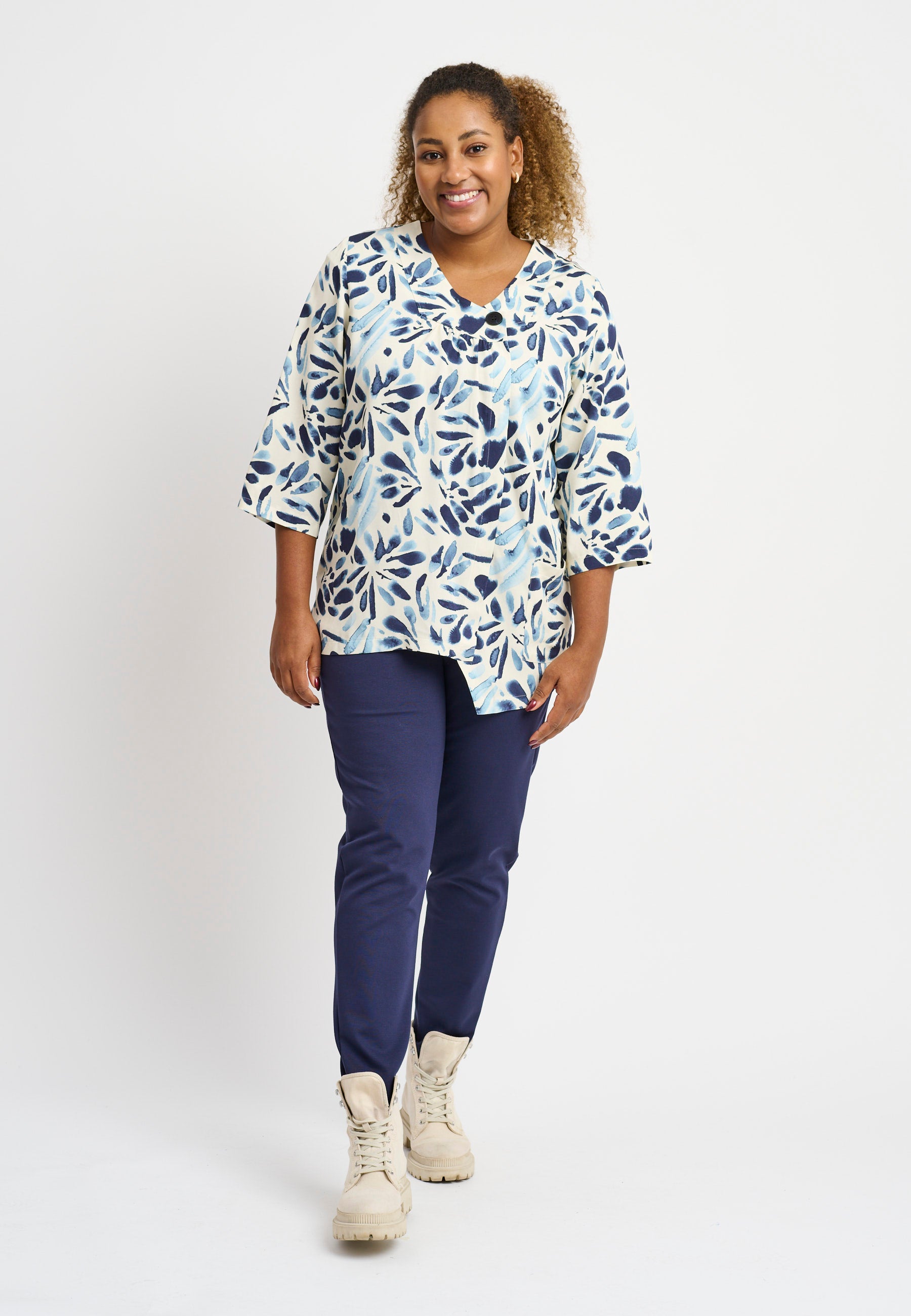 Pont Neuf PNHilma Bluser 5300 Cornflower Blue