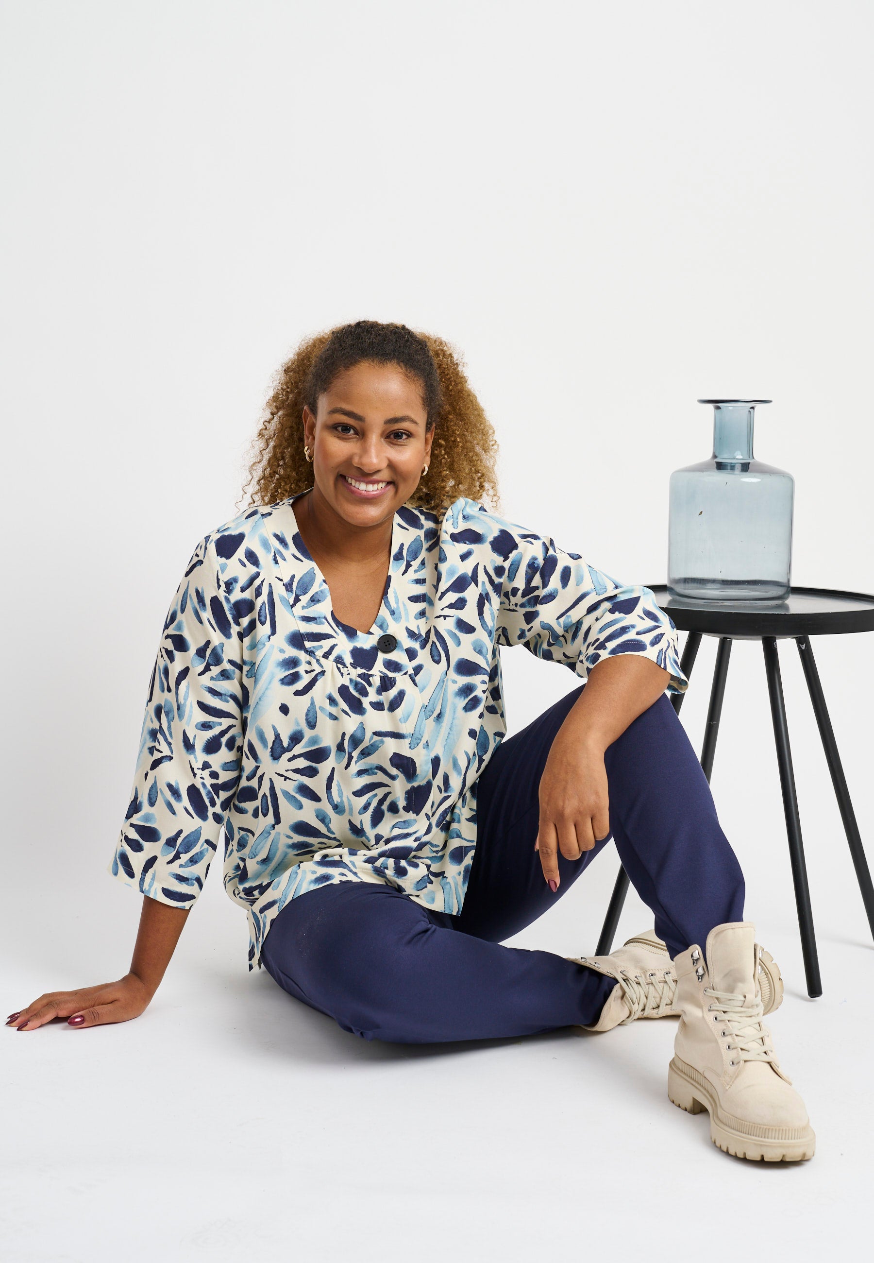 Pont Neuf PNHilma Bluser 5300 Cornflower Blue