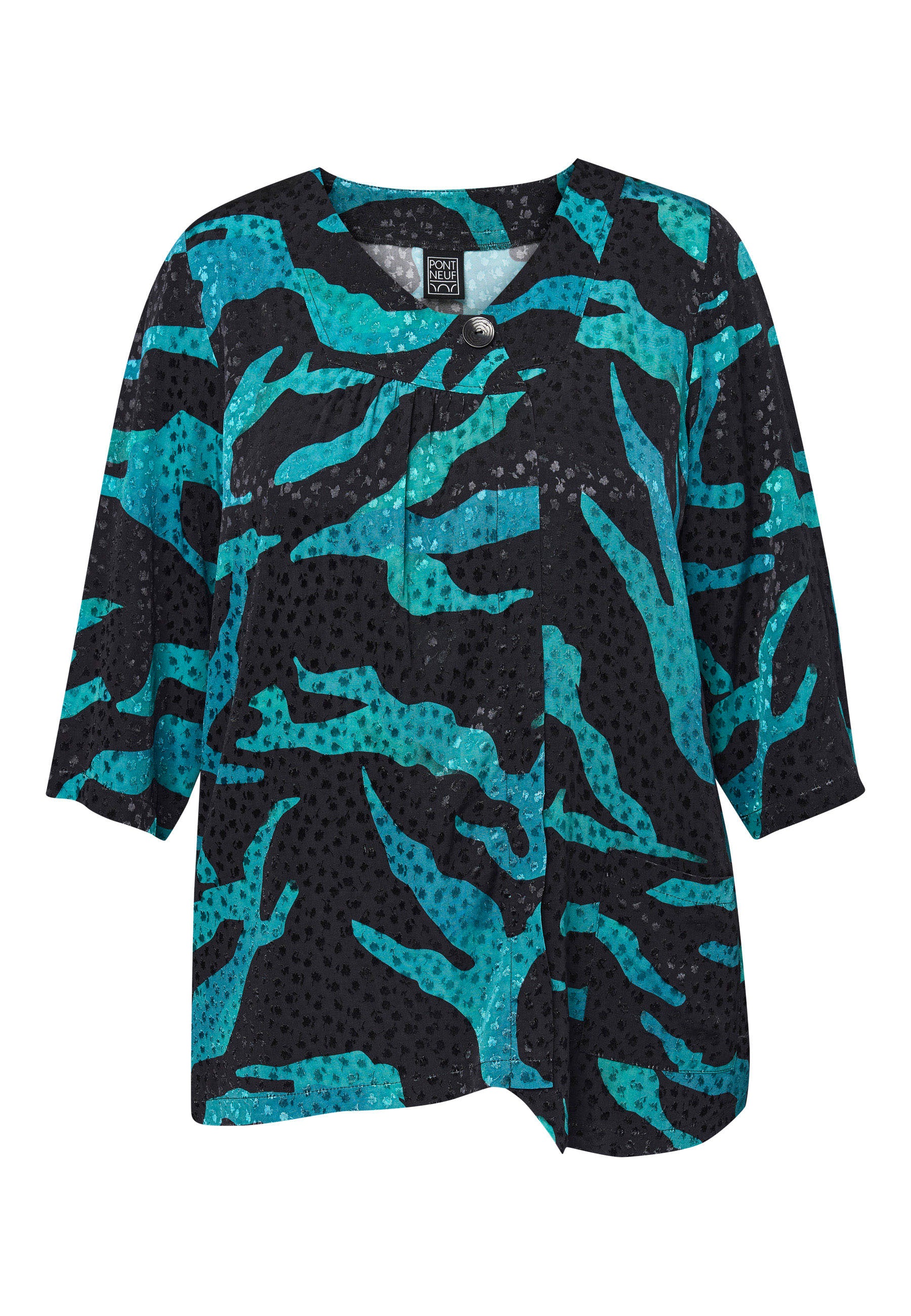 Pont Neuf PNHilma Bluser 5052 Petrol Blue