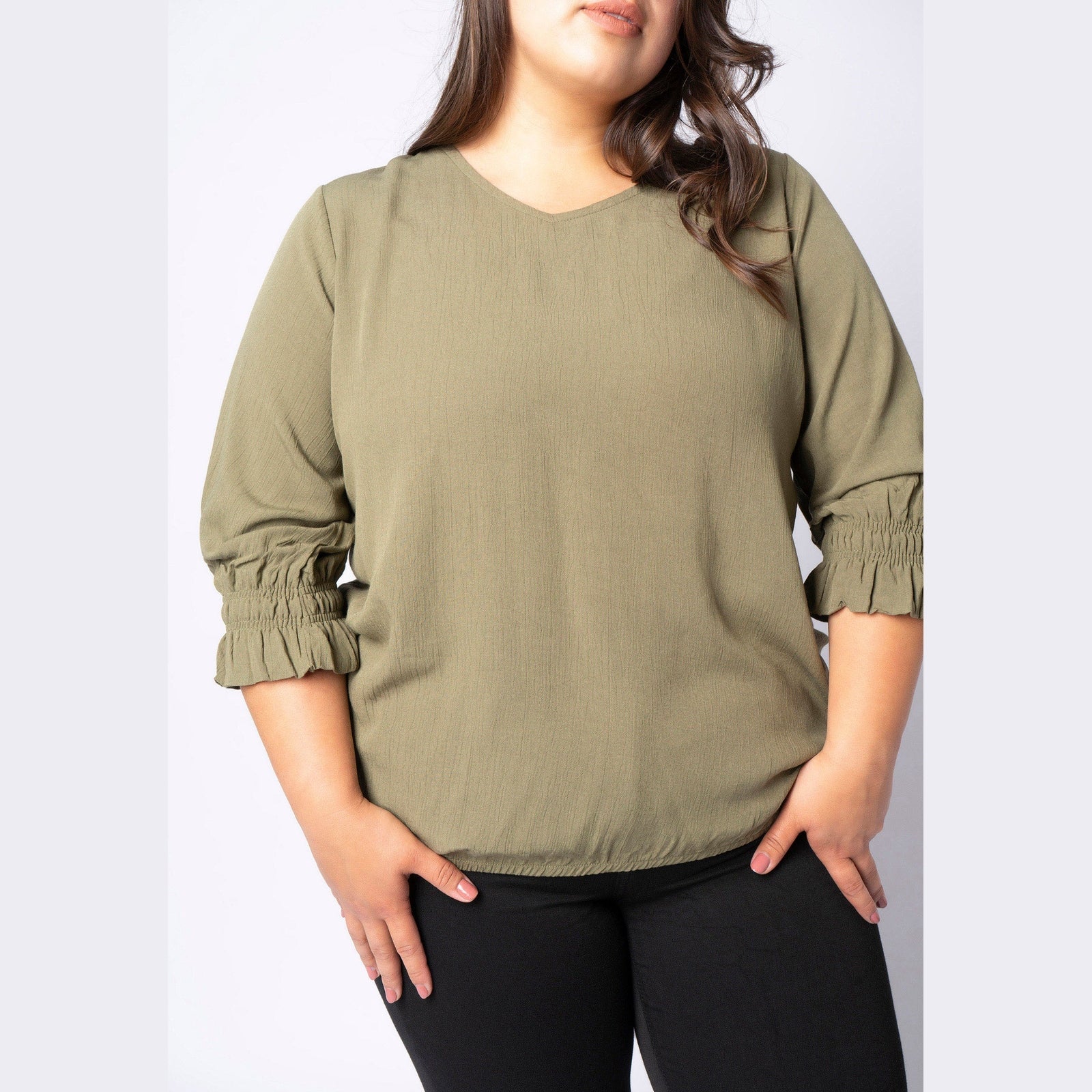 Pont Neuf PNIrvine Bluser 648 Dusty Olive