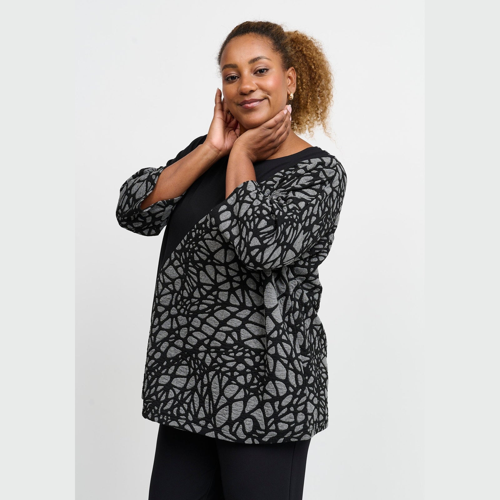 Pont Neuf PNJamina Bluser 9650 grey melange