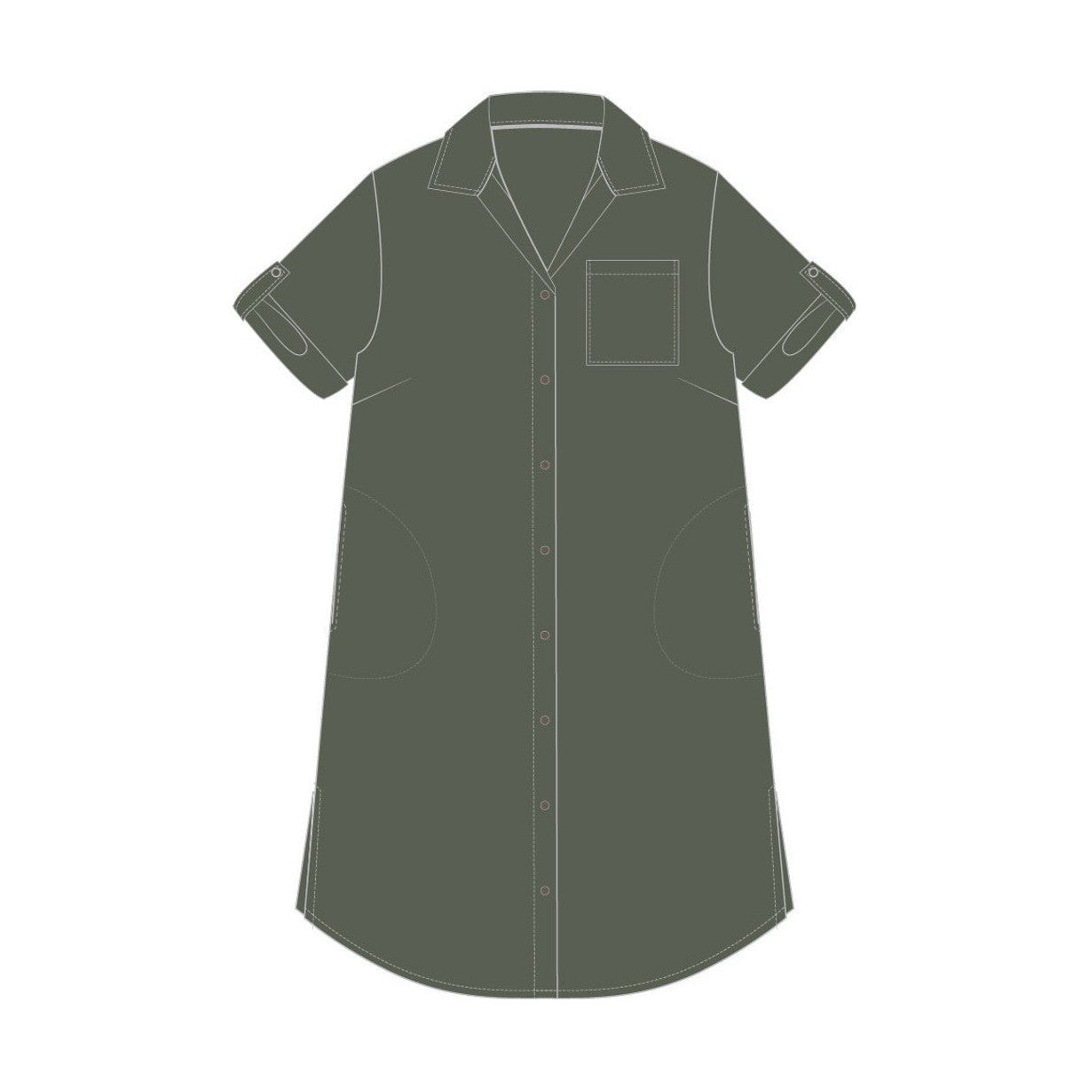 Pont Neuf PNJanita Kjoler 3506 Khaki Green